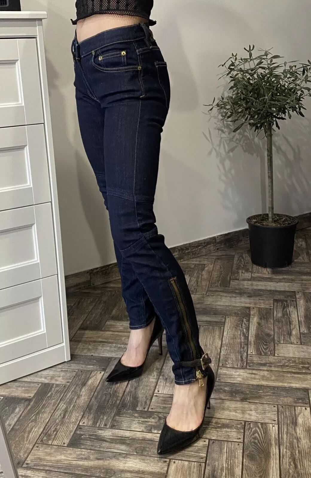 Ralph Lauren Ralph Lauren Women’s Zip Biker Skinny Horse Ridding Jeans Size 25" / US 0 / IT 36 - 6 Thumbnail