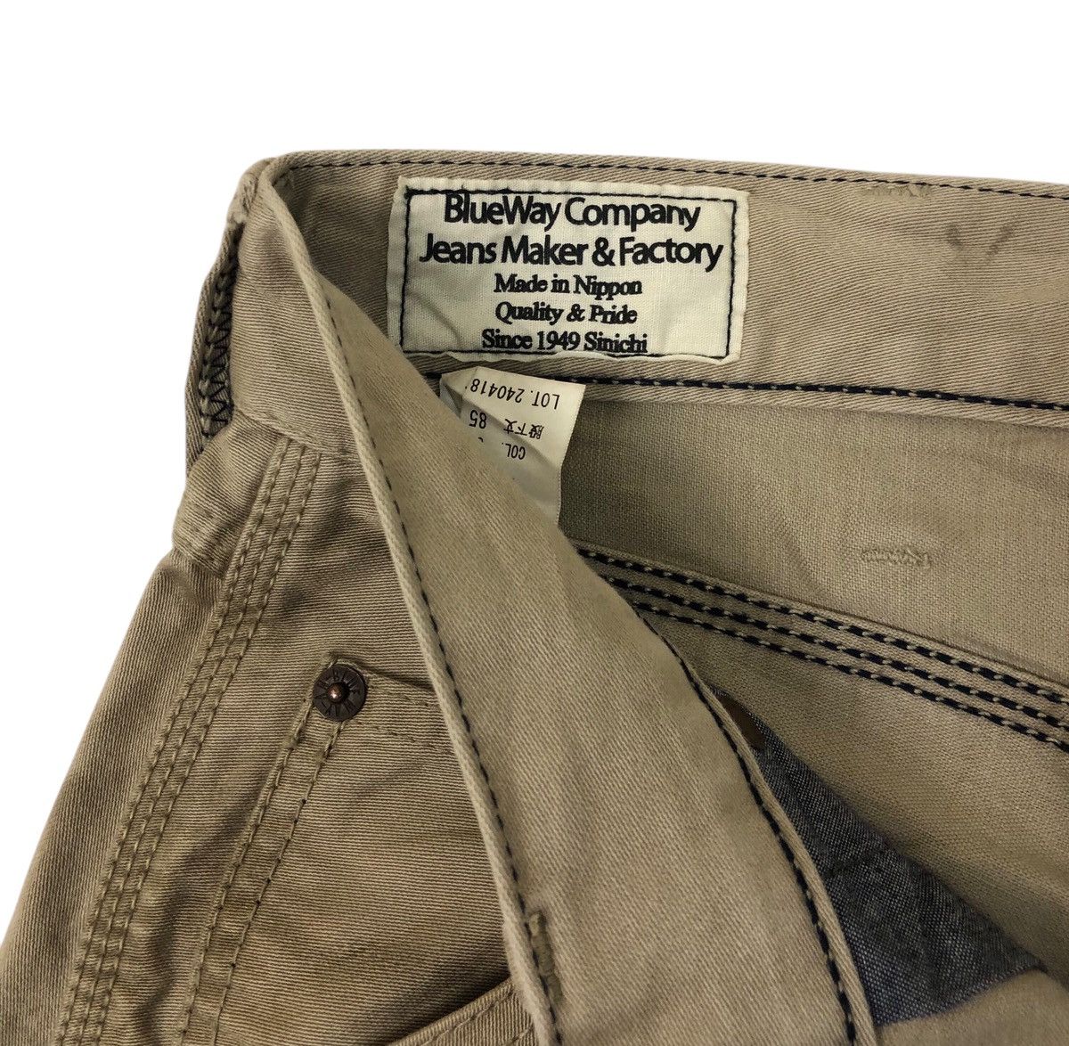 Japanese Brand Flare Blue Ways Rusty Washed Casual Pants Size US 34 / EU 50 - 8 Thumbnail