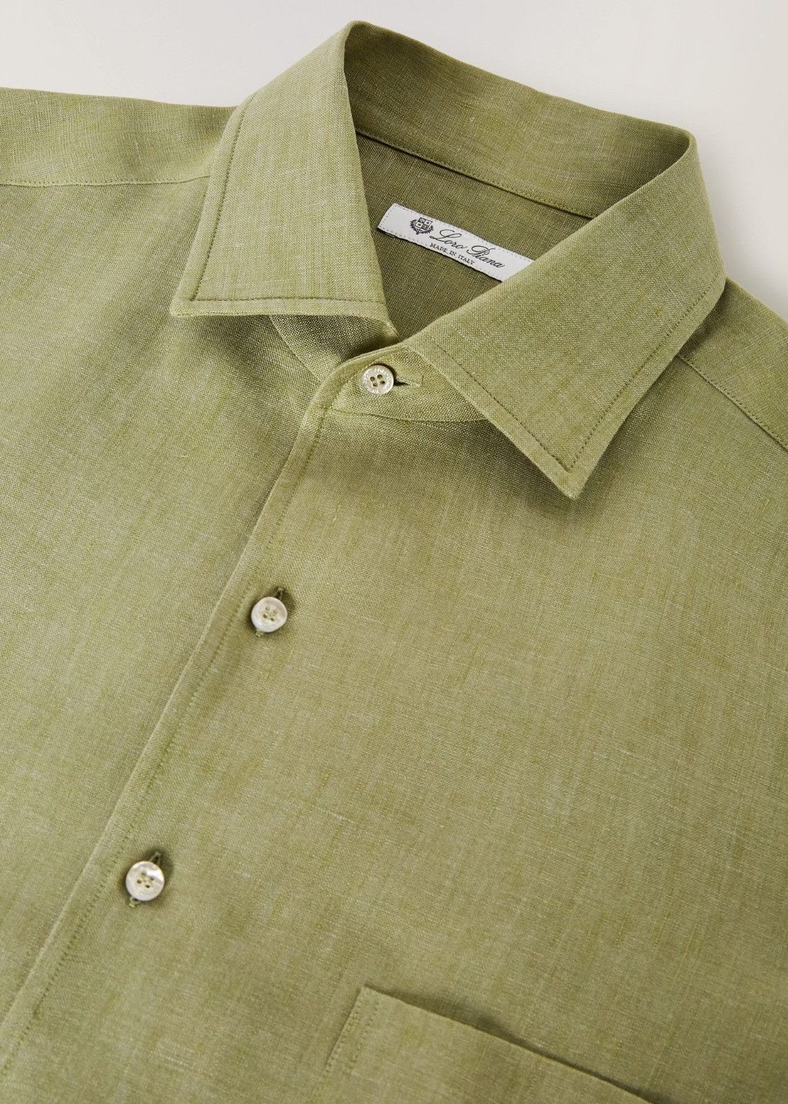 Loro Piana o1srvl11e0924 Andre Shirt in Olive Green Size US M / EU 48-50 / 2 - 3 Thumbnail
