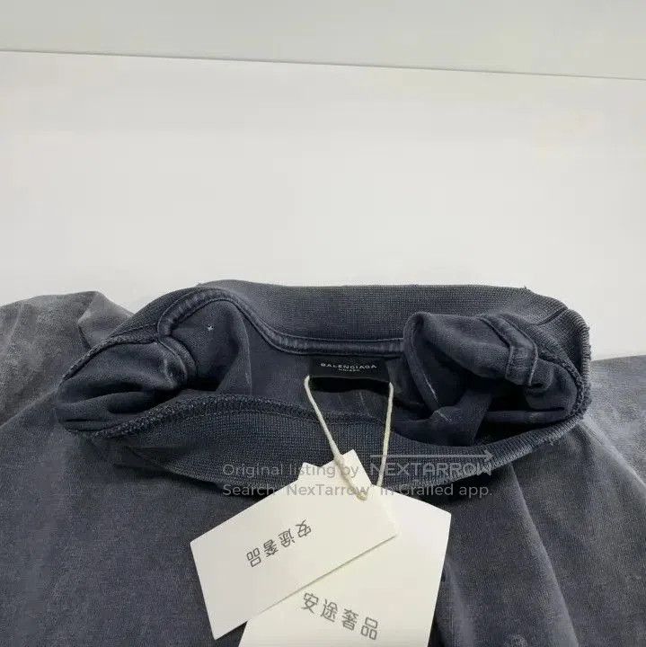 Balenciaga Balenciaga Gray Logo Embroidered Short Sleeve T-Shirt. Size US S / EU 44-46 / 1 - 5 Thumbnail