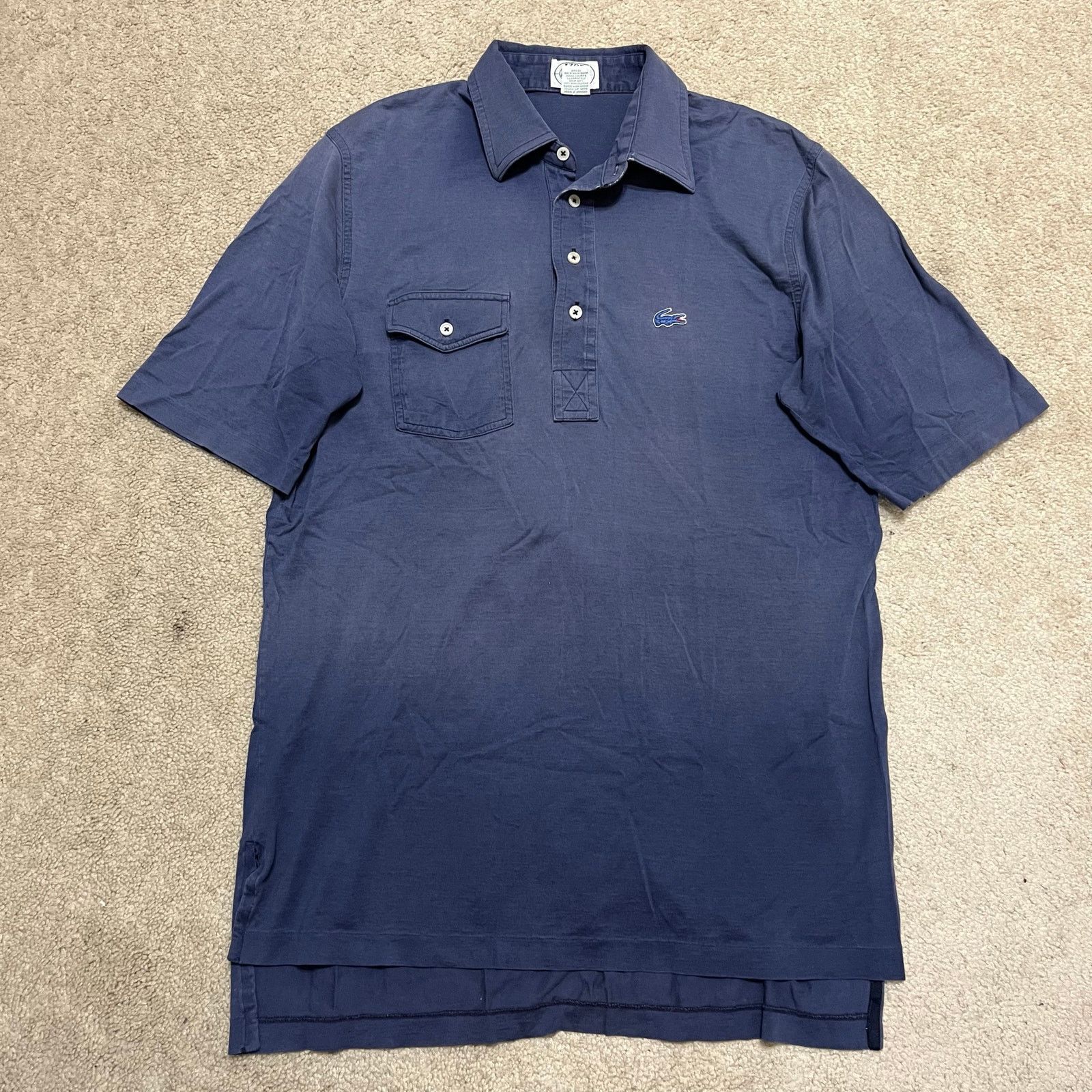 Lacoste Vintage Izod Lacoste Faded Blue Polo Shirt XL Size US XL / EU 56 / 4 - 1 Thumbnail
