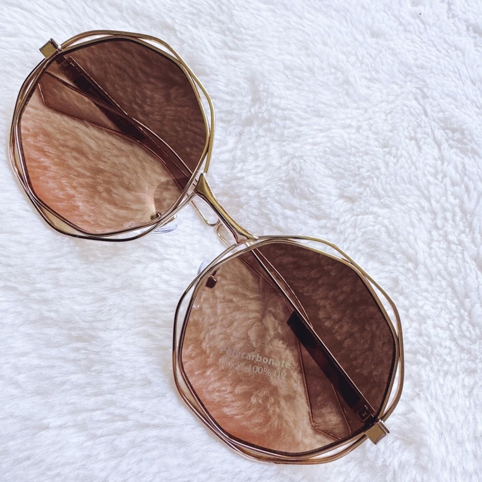 Other Seraphina Brown Geometric Sunglasses Size ONE SIZE - 2 Thumbnail