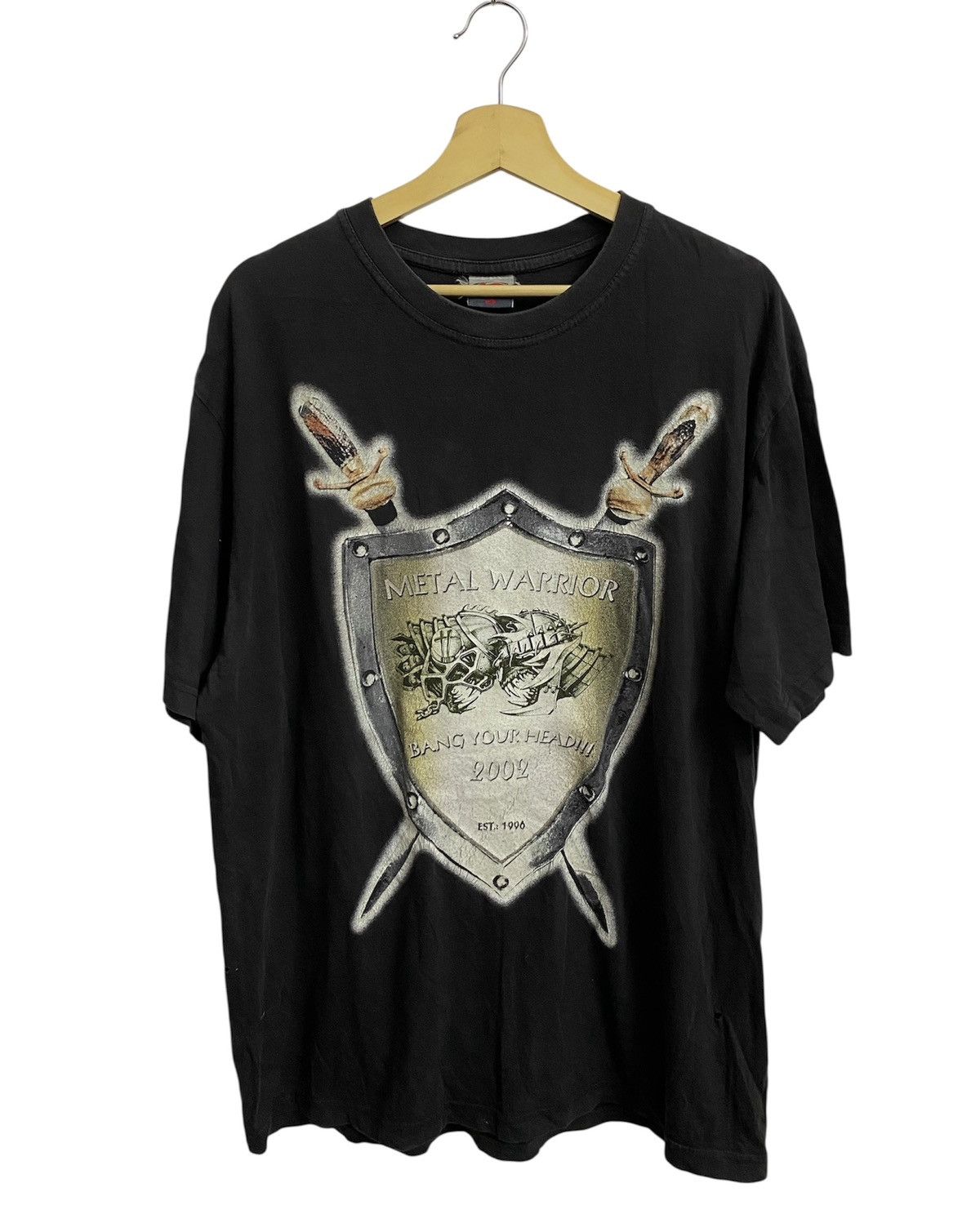 Vintage Vintage Y2K Metal Warrior Bang Your Head (Slayer/Nightwish) Size US XL / EU 56 / 4 - 1 Thumbnail