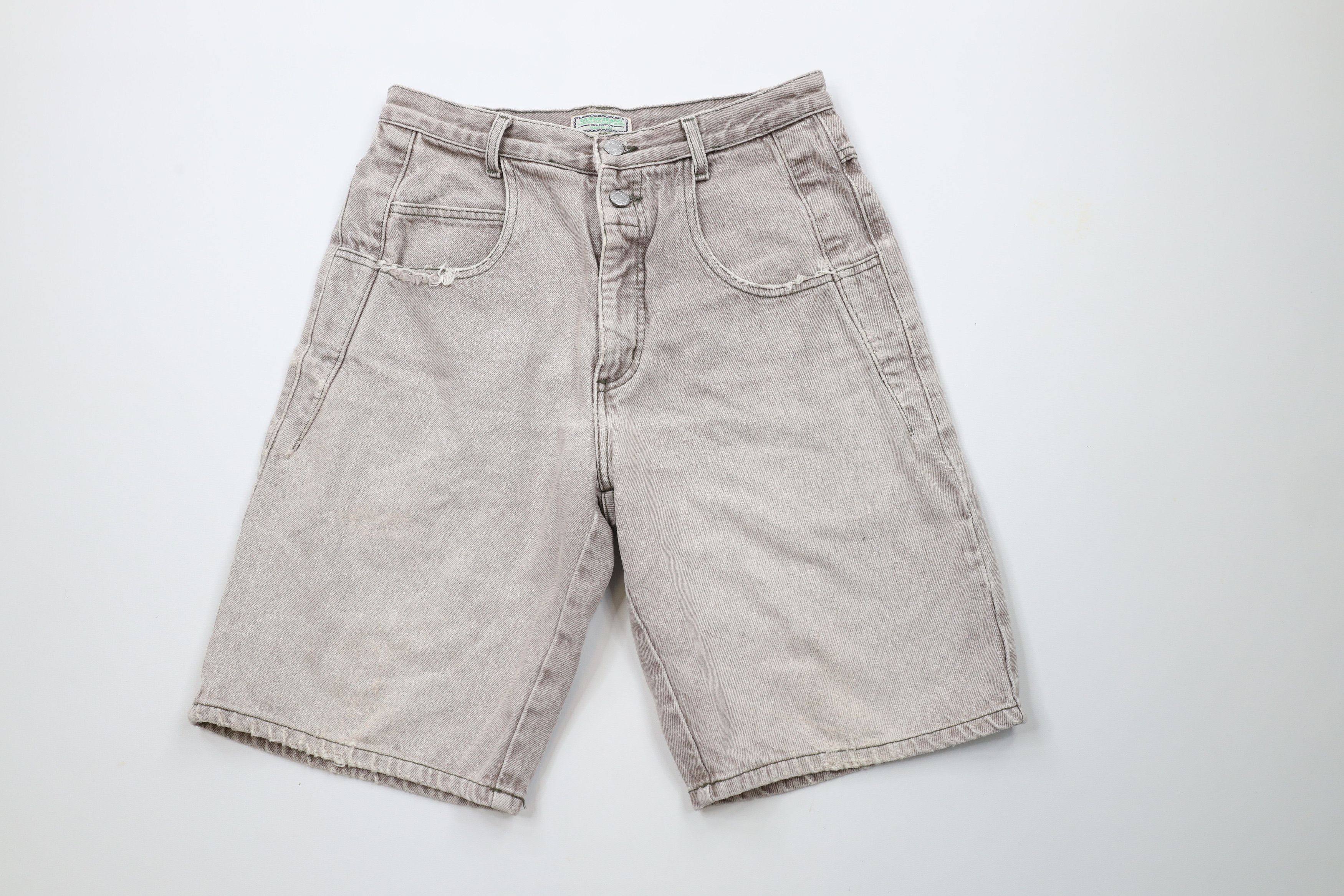 Guess Vintage 90s Guess Out Baggy Denim Jean Shorts Jorts USA Size US 30 / EU 46 - 1 Thumbnail