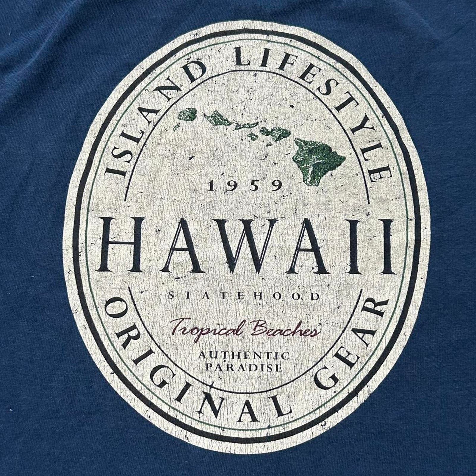 Vintage Hawaii statehood blue t-shirt Size US S / EU 44-46 / 1 - 1 Thumbnail