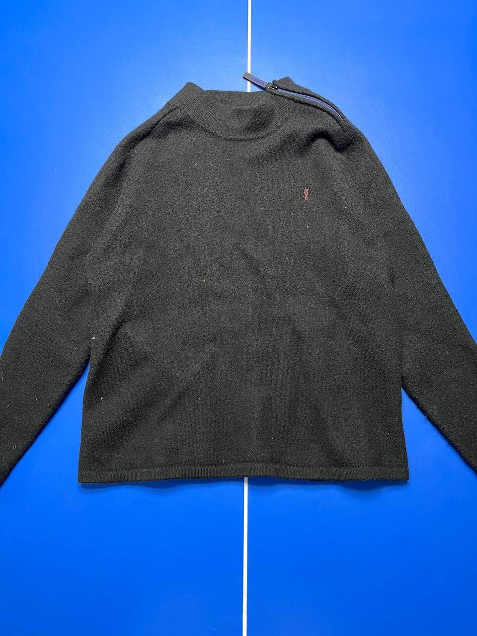 Yves Saint Laurent Vintage Yves Saint Laurent Wool Sweater Blue Striped Size US S / EU 44-46 / 1 - 1 Thumbnail