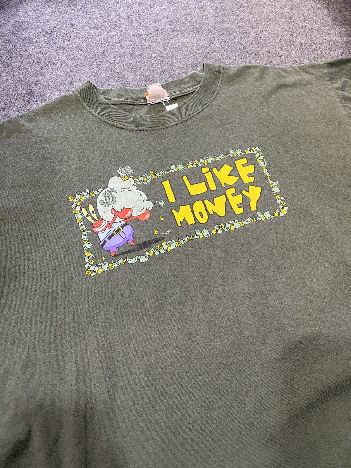Nickelodeon Vintage 00’s SpongeBob Mr. Krabs I Like Money Nickelodeon Size US L / EU 52-54 / 3 - 2 Thumbnail