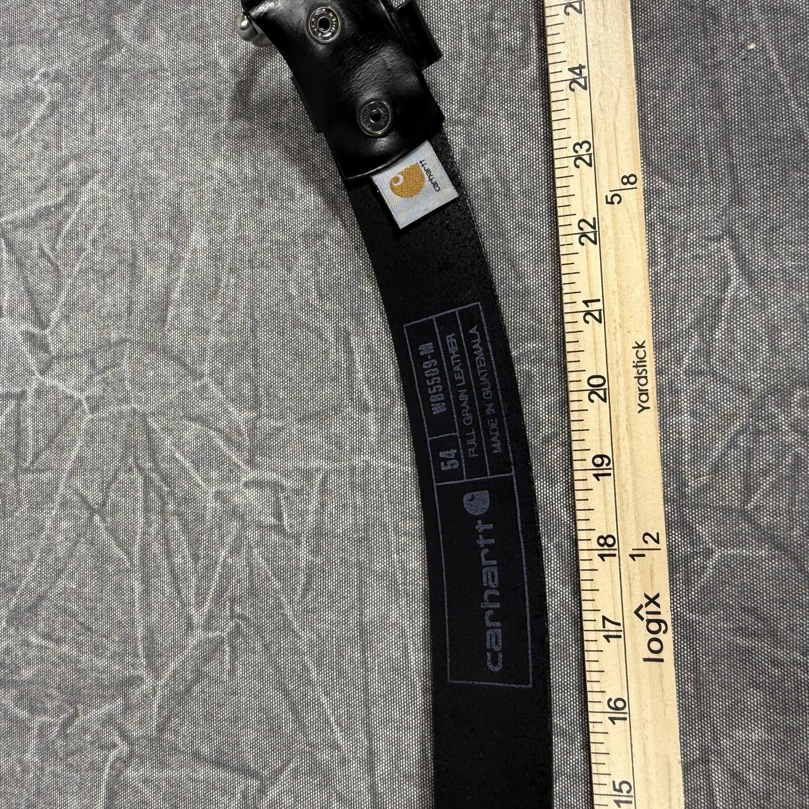 Carhartt Carhartt Belt Men's 54 Black Full Grain Leather Size ONE SIZE - 3 Thumbnail