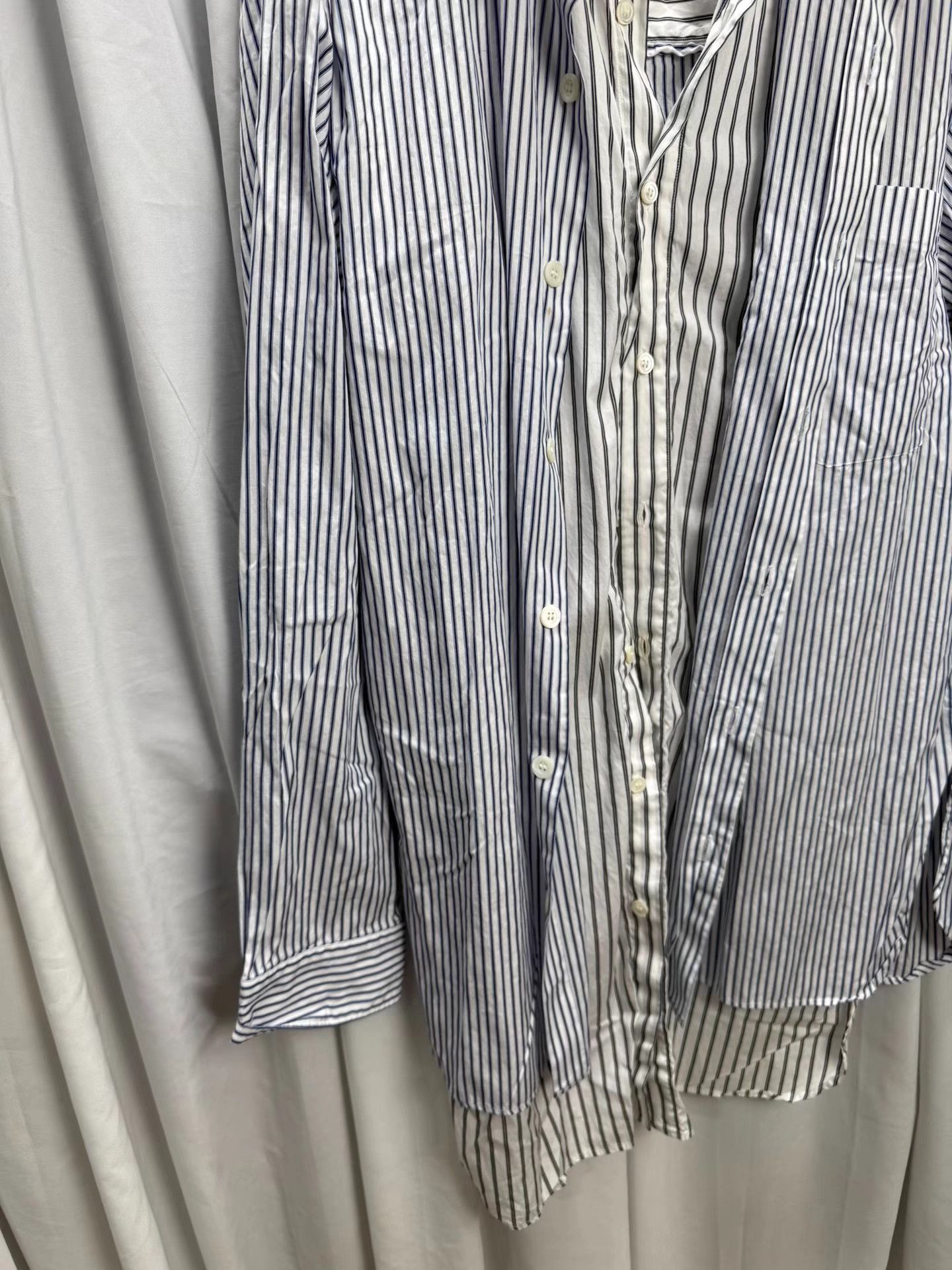 Dries Van Noten Dries Van Noten Double Layer Striped Oversized Shirt K20 Size US S / EU 44-46 / 1 - 2 Thumbnail