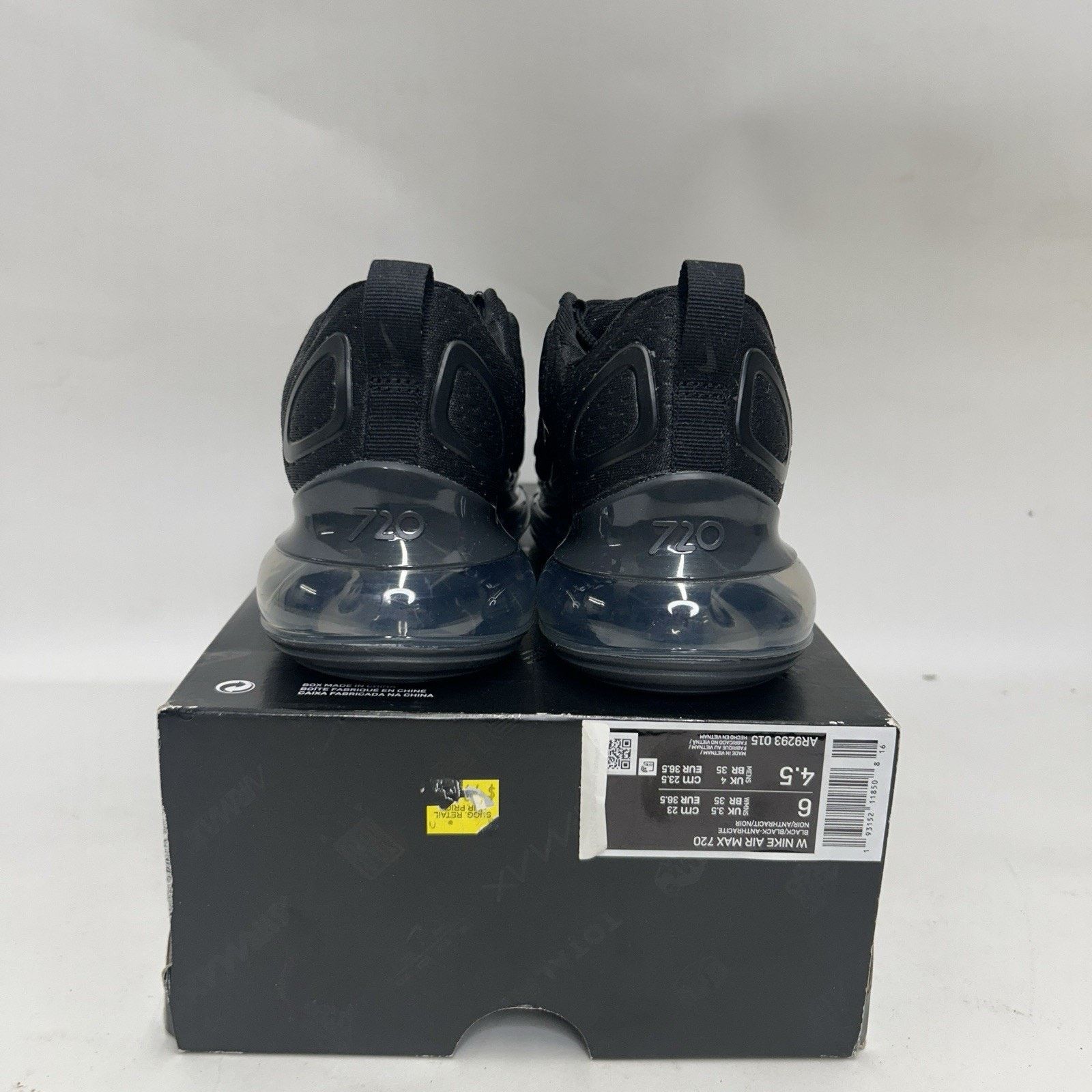 Nike Nike Air Max 720 WMNS “Triple Black/Anthracite” AR9293-015 Size US 6 / IT 36 - 4 Thumbnail