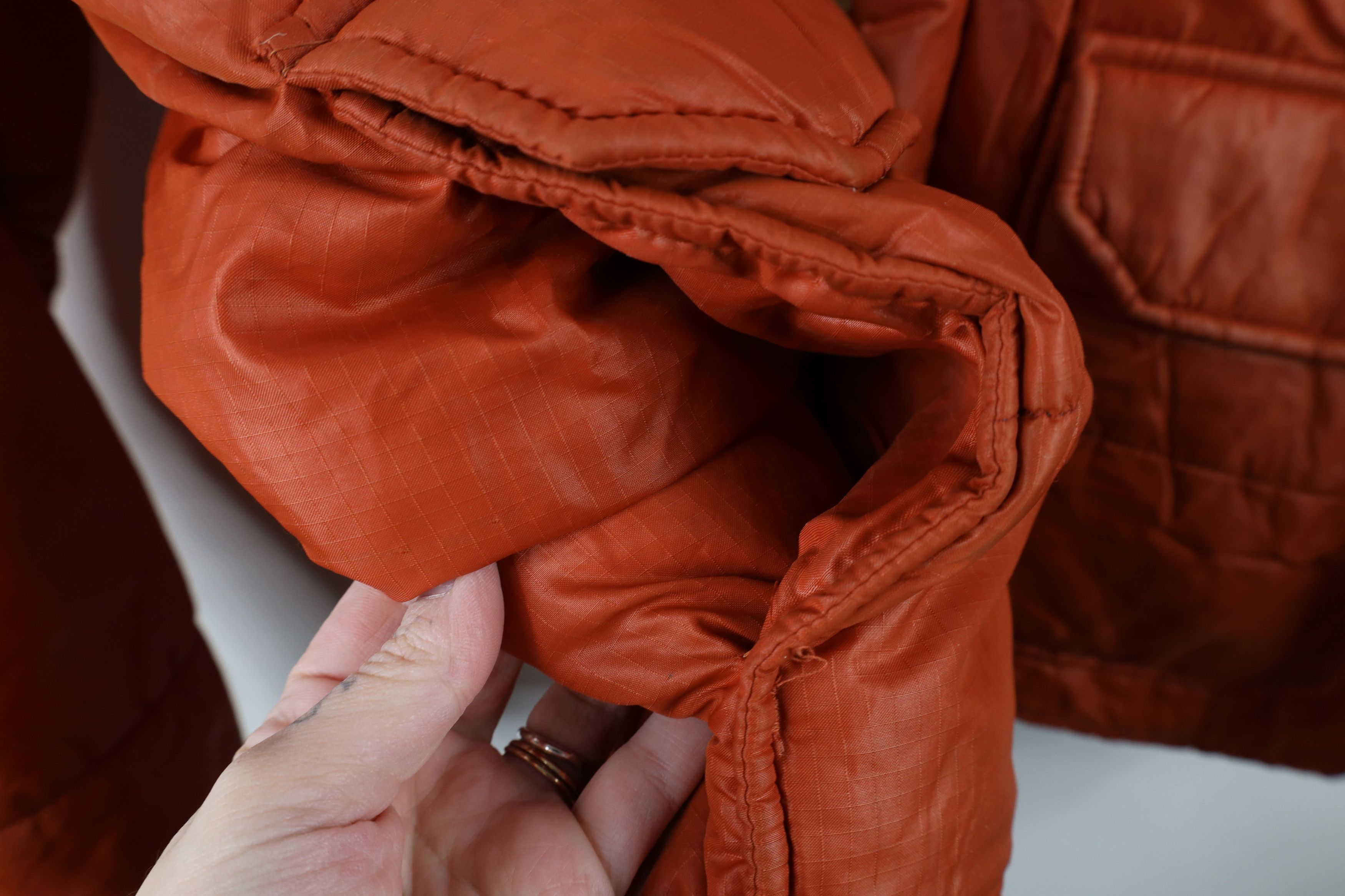 Vintage Vintage 70s Streetwear Winter Puffer Jacket Orange USA Size US XL / EU 56 / 4 - 7 Thumbnail