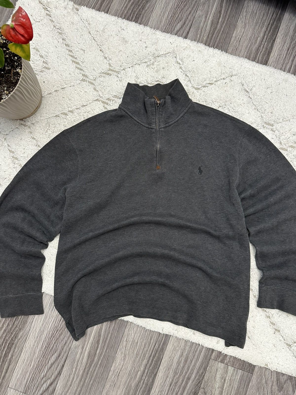 Polo Ralph Lauren RARE Polo Ralph Lauren Vintage 1/3 zip grey sweater S Size US M / EU 48-50 / 2 - 2 Thumbnail