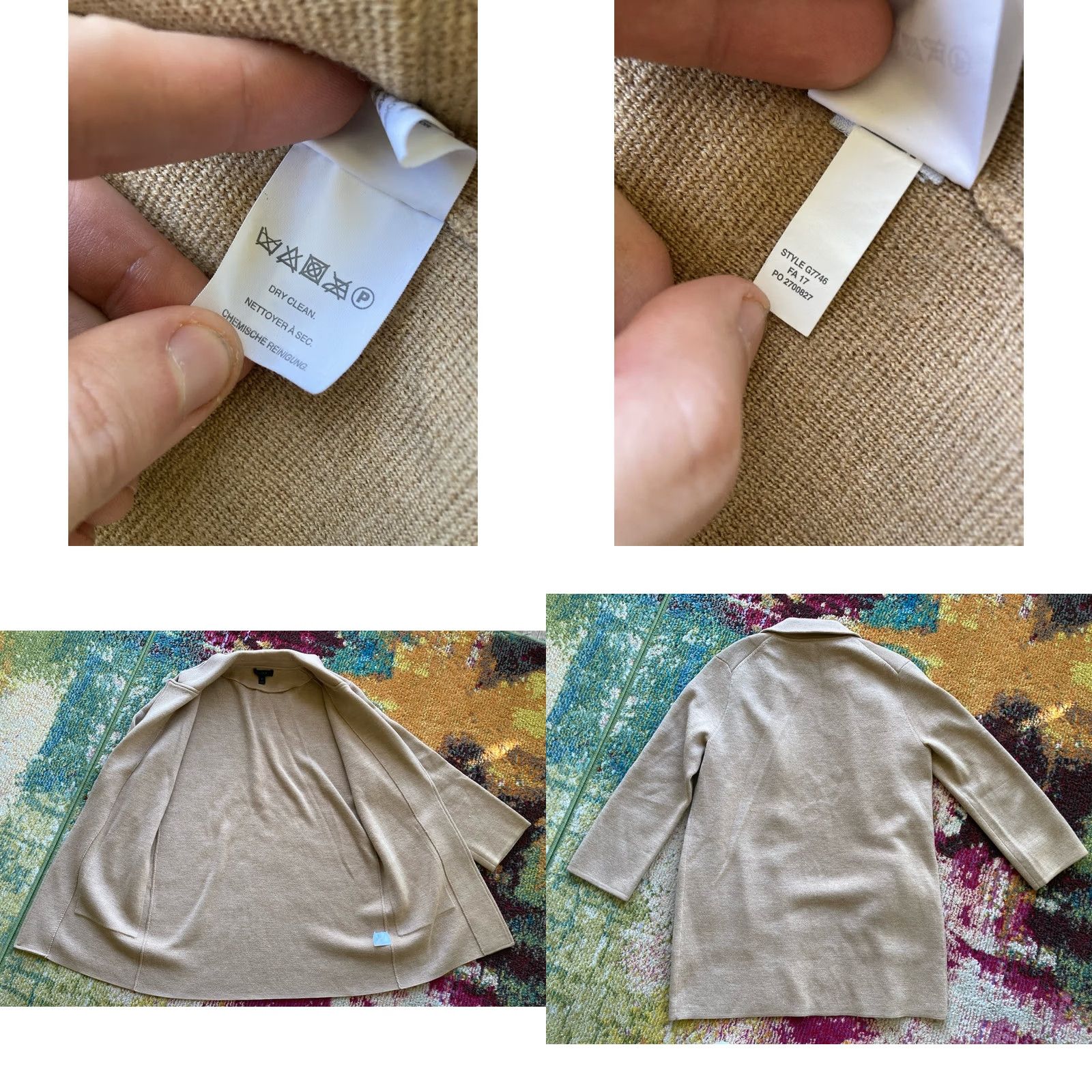 J.Crew VINTAGE J.CREW Open Front Sweater Blazer Coat Womens Size S Beige 100% Merino Wool Cozy Size S / US 4 / IT 40 - 8 Thumbnail
