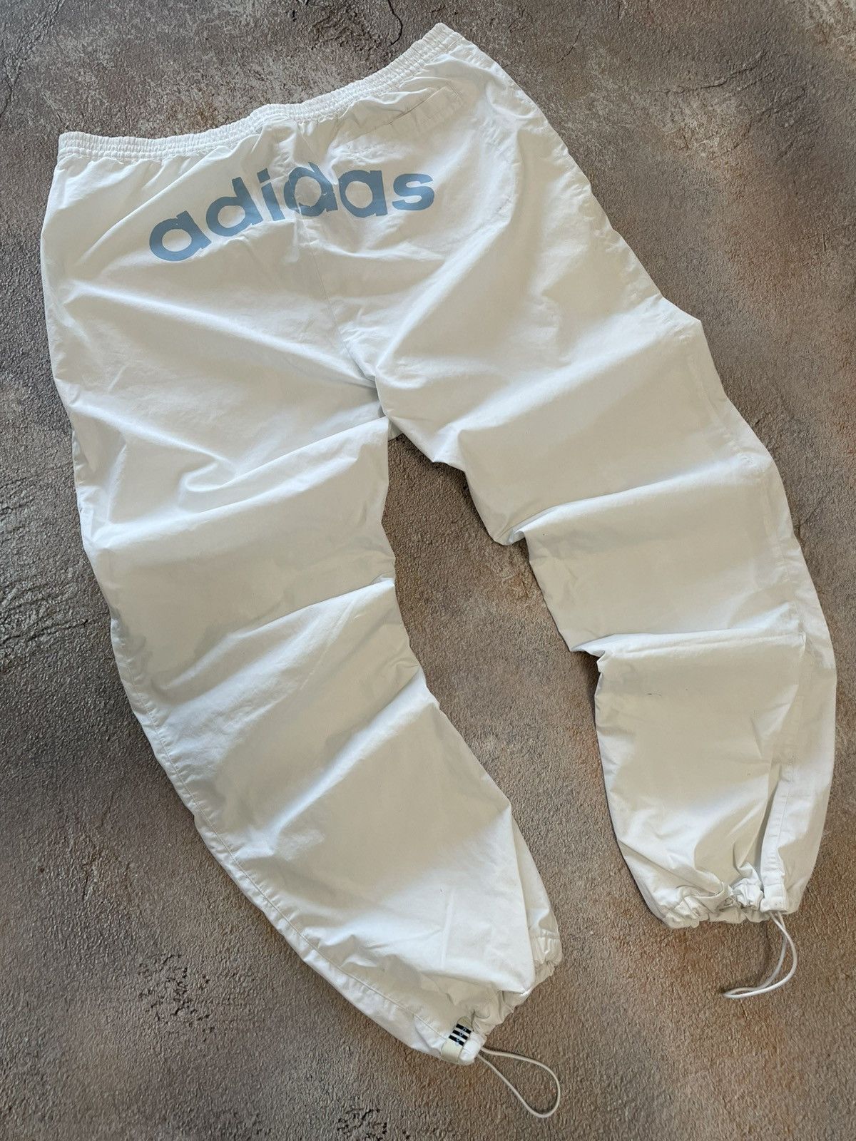 Adidas Vintage Adidas Big Logo Nylon Drill Track Pants Size US 36 / EU 52 - 1 Thumbnail