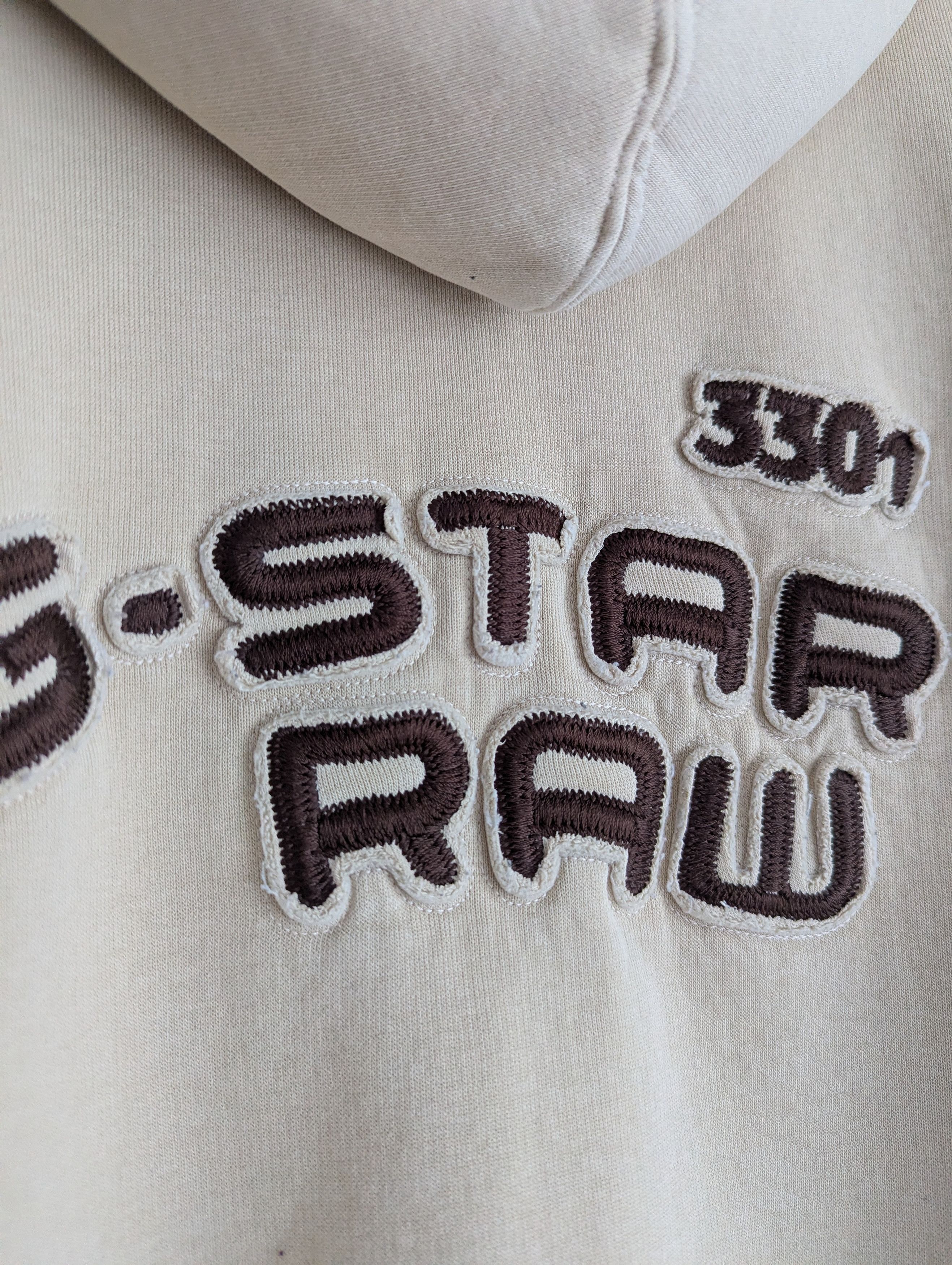 G-Star G-Star Raw Beige Zip Hoodie Embroidered Logo Size US L / EU 52-54 / 3 - 10 Thumbnail