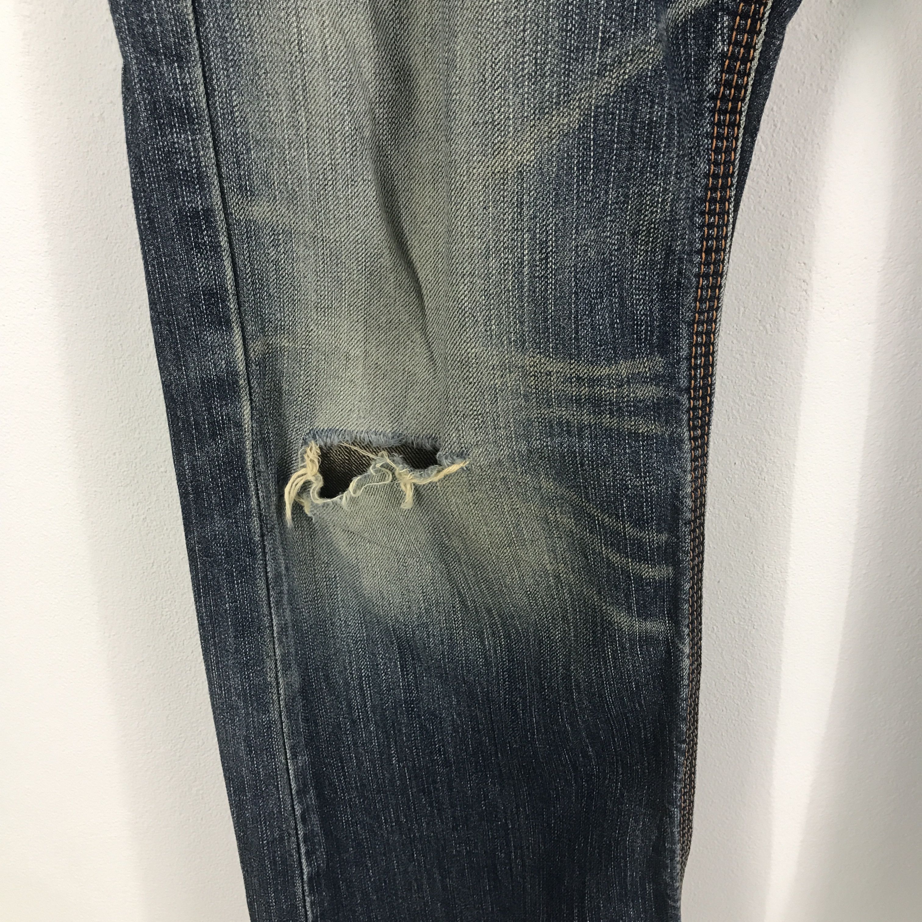Edwin × Japanese Brand Rare Edwin distressed denim Jeans Size US 30 / EU 46 - 10 Thumbnail