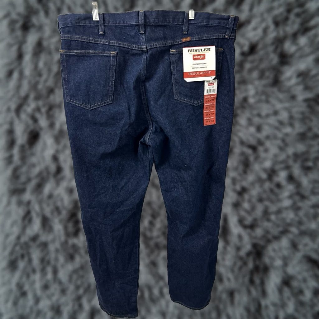 Wrangler Rustler Wrangler Jeans Mens 44x32 Dark Wash Regular Straight Leg Denim Rustler Wrangler Jeans Mens 44x32 Dark Wash Regular Straight Leg Denim Size US 44 / EU 60 - 1 Thumbnail
