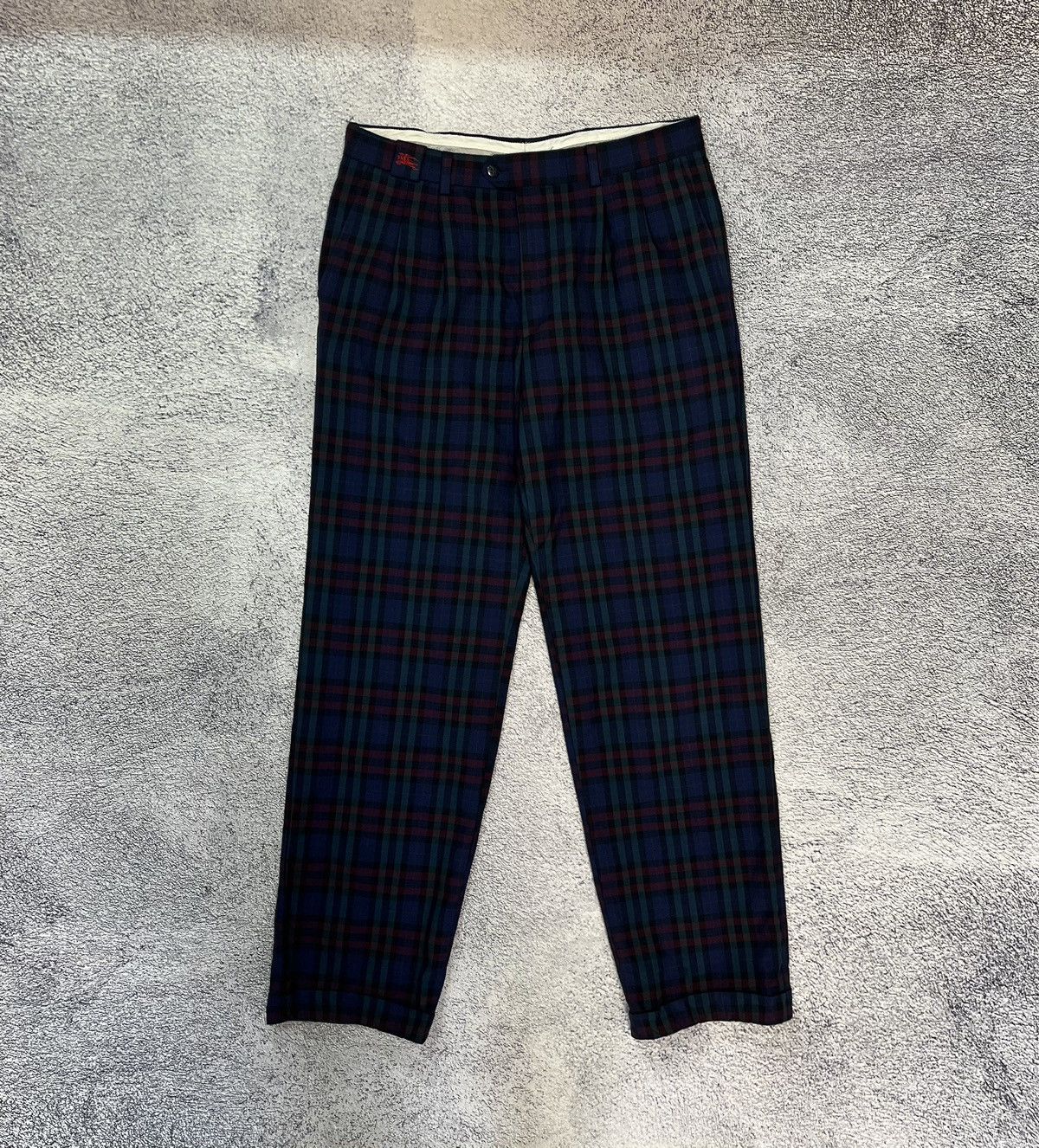 Burberry Burberrys Men’s Pants Trousers Striped Vintage 100% Wool Size US 33 - 1 Thumbnail