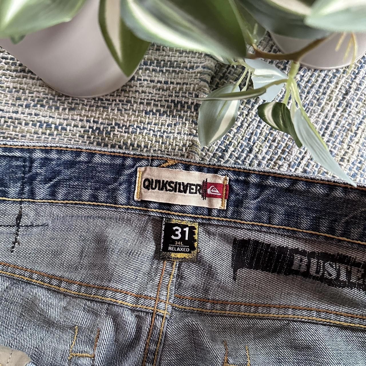 Vintage Y2K Quiksilver Surfwear Faded Denim Pants Trousers