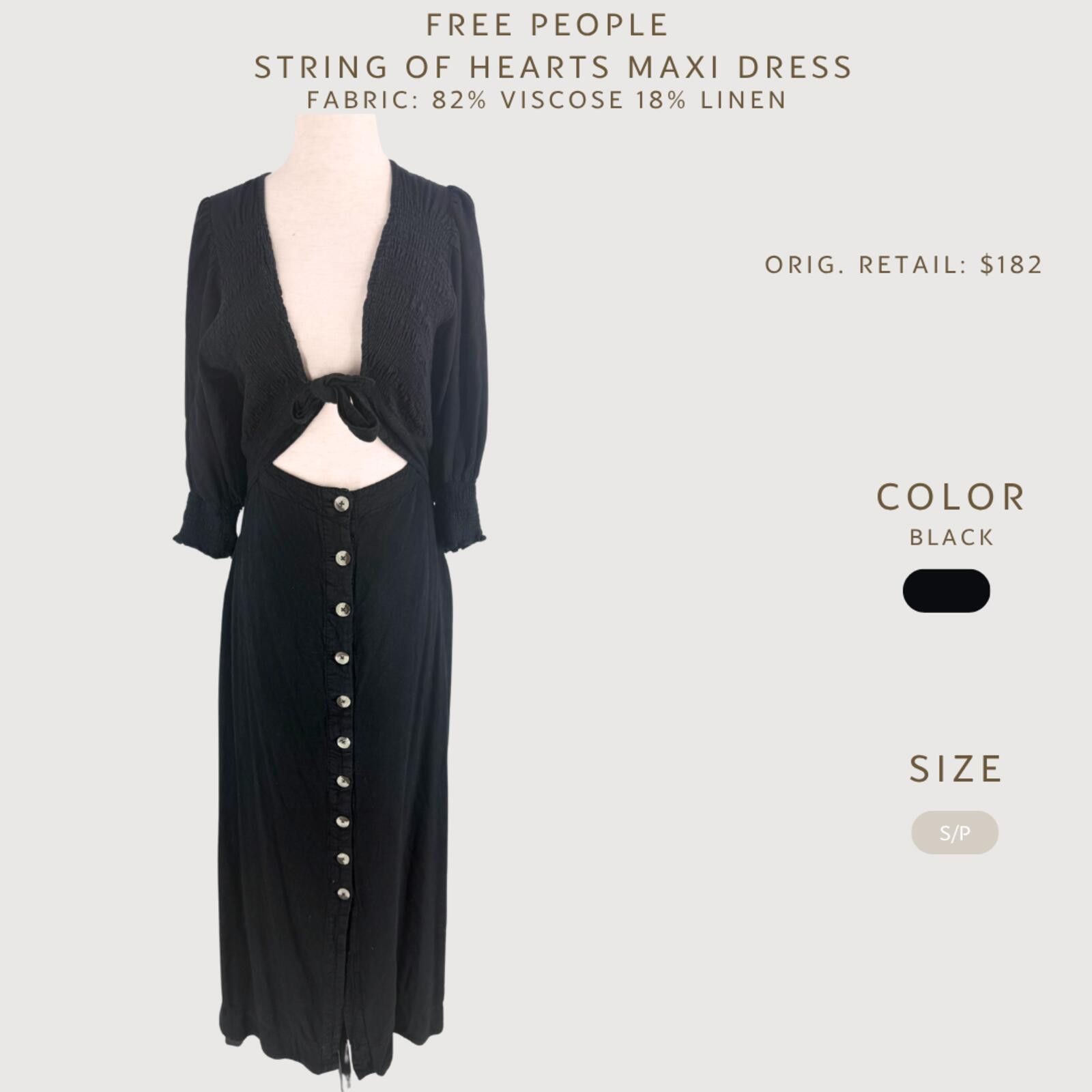 Free People Free People String of Hearts Maxi Dress S/P Size S / US 4 / IT 40 - 2 Thumbnail