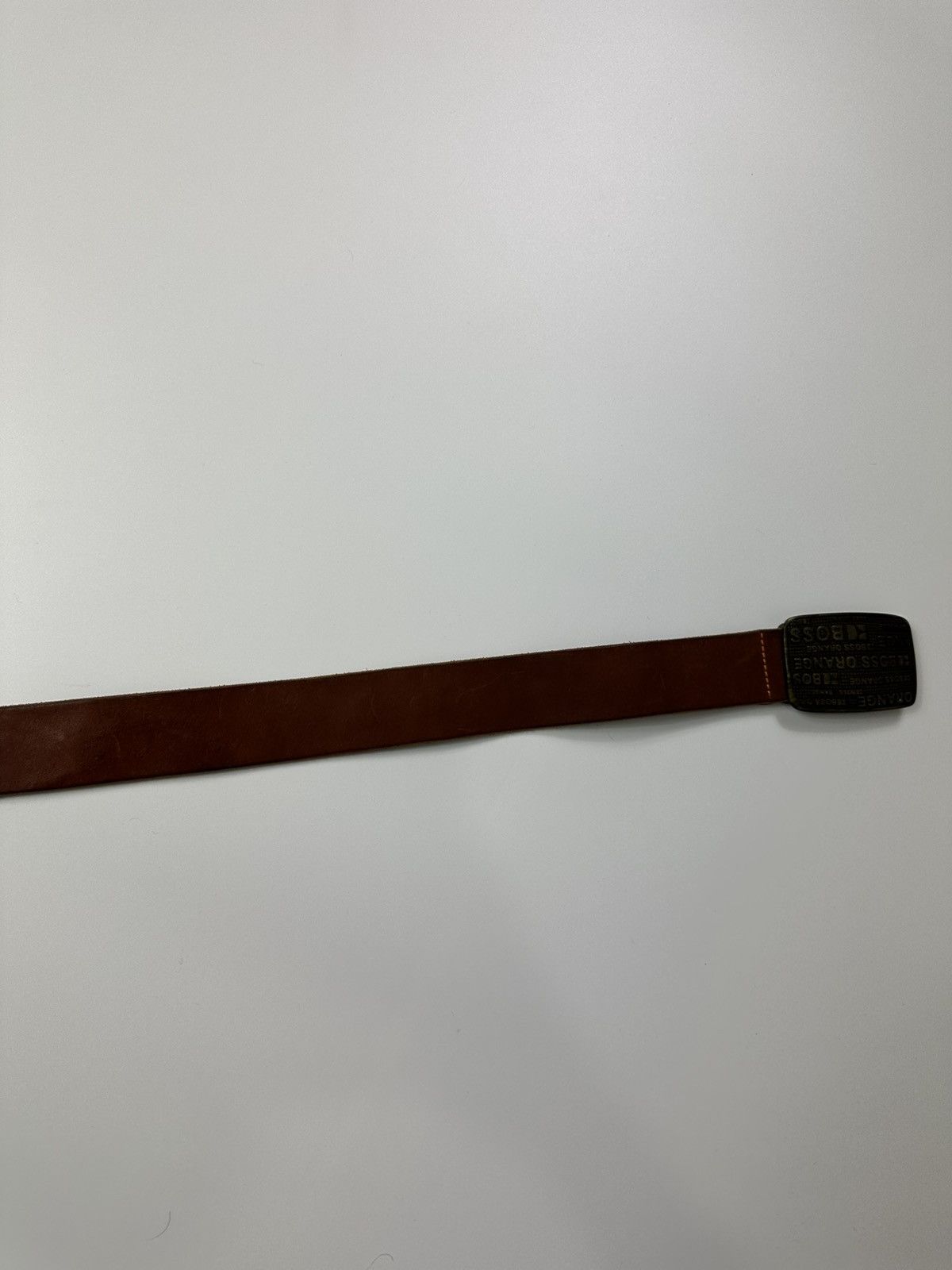 Hugo Boss Hugo Boss Leather Belt Monogram Big Metal Buckle 108 Size Size ONE SIZE - 9 Thumbnail