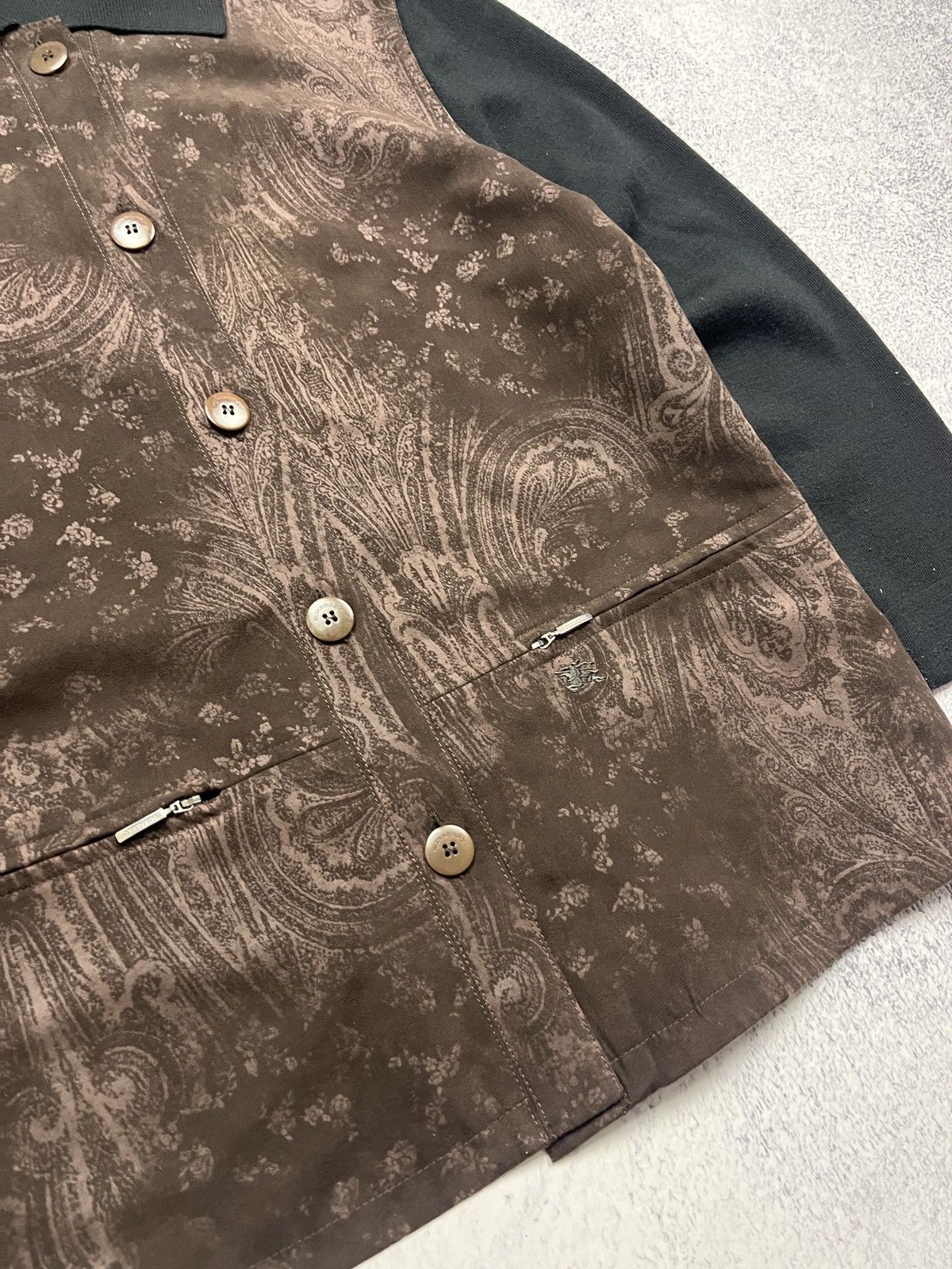 Burberry Vintage Burberry Paisley Pattern Wool Acrylic Jacket Sweater Size US M / EU 48-50 / 2 - 7 Thumbnail