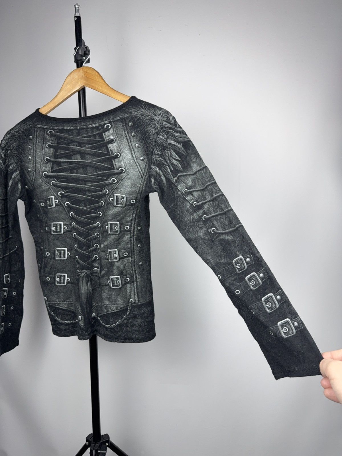 Japanese Brand Spiral Direct Gothic Punk Vampire Corset Skull Long Sleeve M Size M / US 6-8 / IT 42-44 - 12 Thumbnail