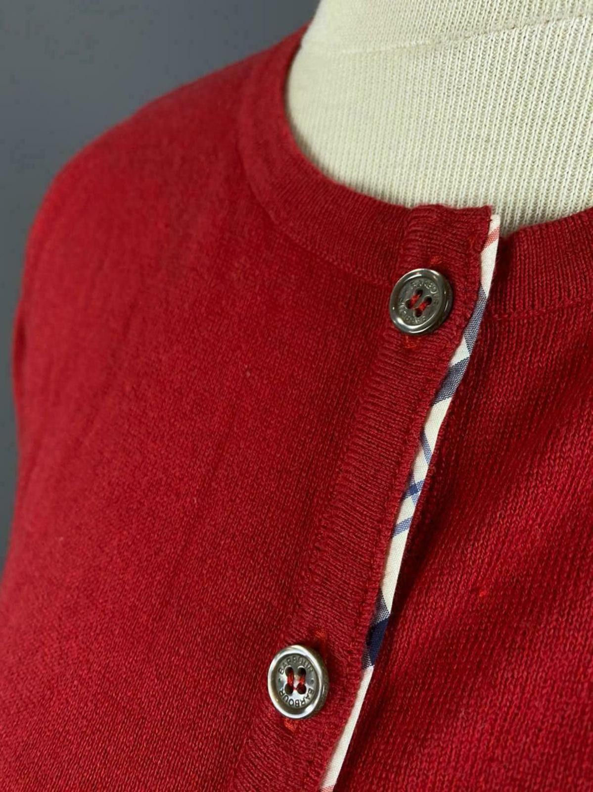 Barbour Barbour Summer Tartan Red Cashmere Cardigan Jumper Size 14 Size XL / US 12-14 / IT 48-50 - 5 Thumbnail