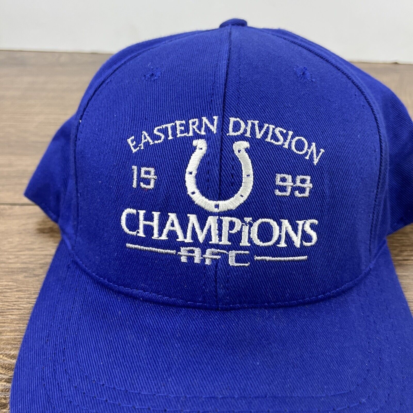 Other Indianapolis Colts Hat Blue Hat Adjustable 1999 AFC Champion Size ONE SIZE - 7 Thumbnail
