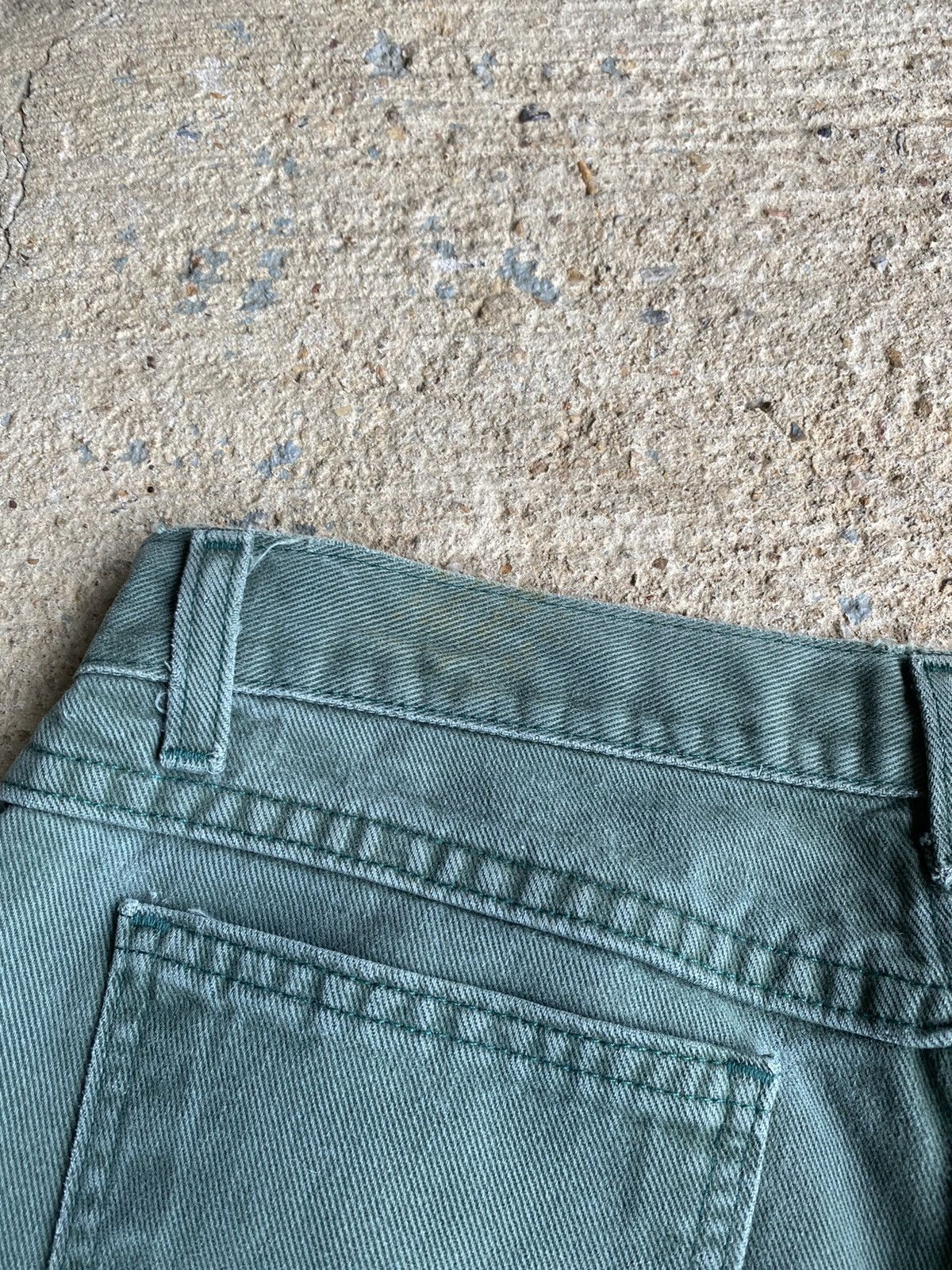 Faded Glory × Vintage Vintage 90’s Faded Glory Carhartt Style Faded Green Jeans Size US 32 / EU 48 - 4 Thumbnail
