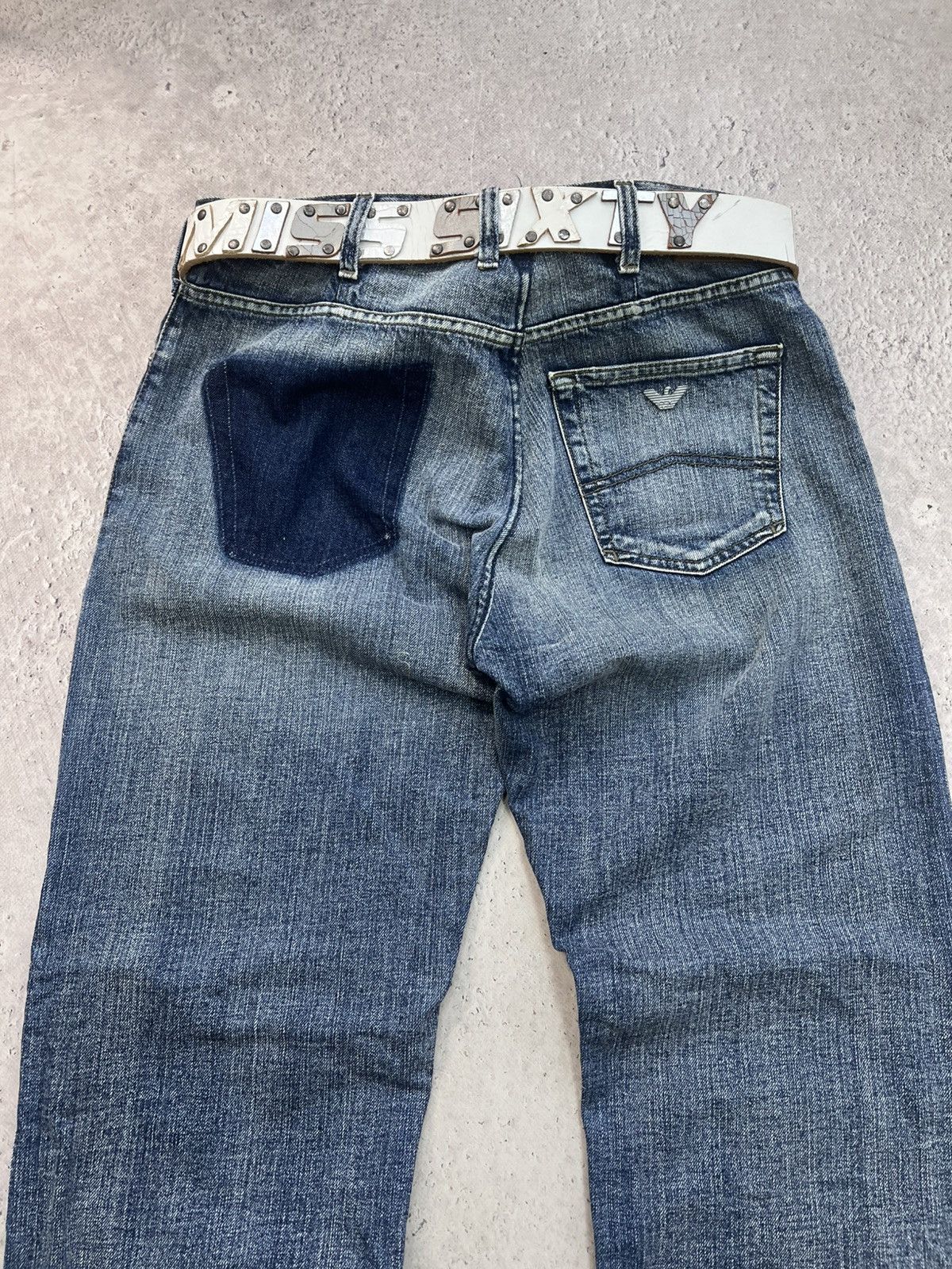 Armani × If Six Was Nine × Japanese Brand ARMANI LGB STYLE cargo Japanese Distressed Jeans 2000s Size US 34 / EU 50 - 15 Thumbnail