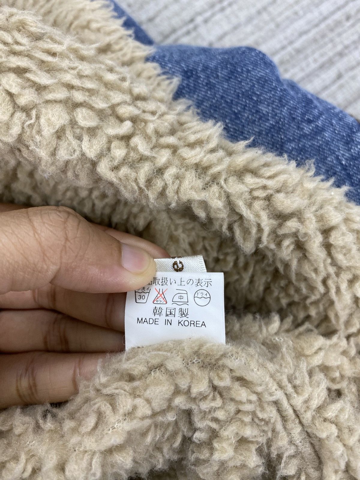 Japanese Brand × Vintage Vintage Sheson Breasted Cropped Sherpa Denim Jacket Size US M / EU 48-50 / 2 - 11 Thumbnail