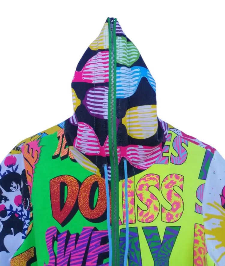 Japanese Brand ACDC RAG Graffiti Full Zip Up Hoodie Jacket Size M / US 6-8 / IT 42-44 - 4 Thumbnail