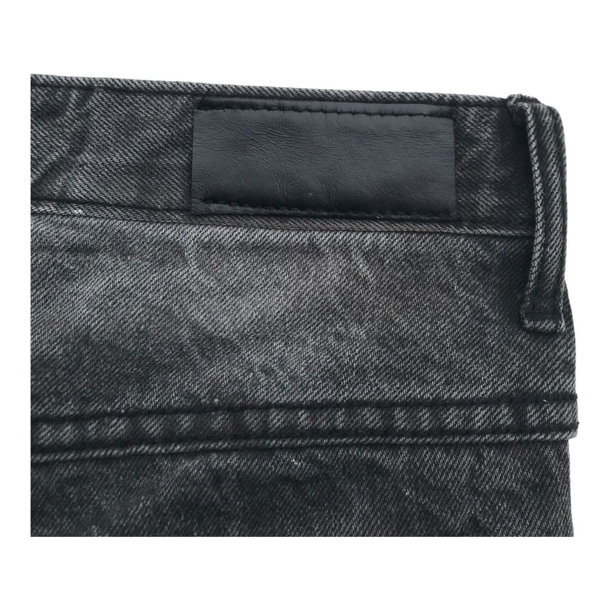 Japanese Brand Dot & Stripe Paint Splash Distressed Black Skinny Denim Pant Size US 31 - 20 Thumbnail