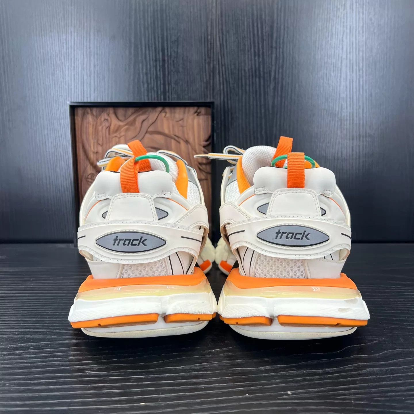 Balenciaga Balenciaga Track White Orange 46 Light Wear Boxed Size US 13 / EU 46 - 5 Thumbnail
