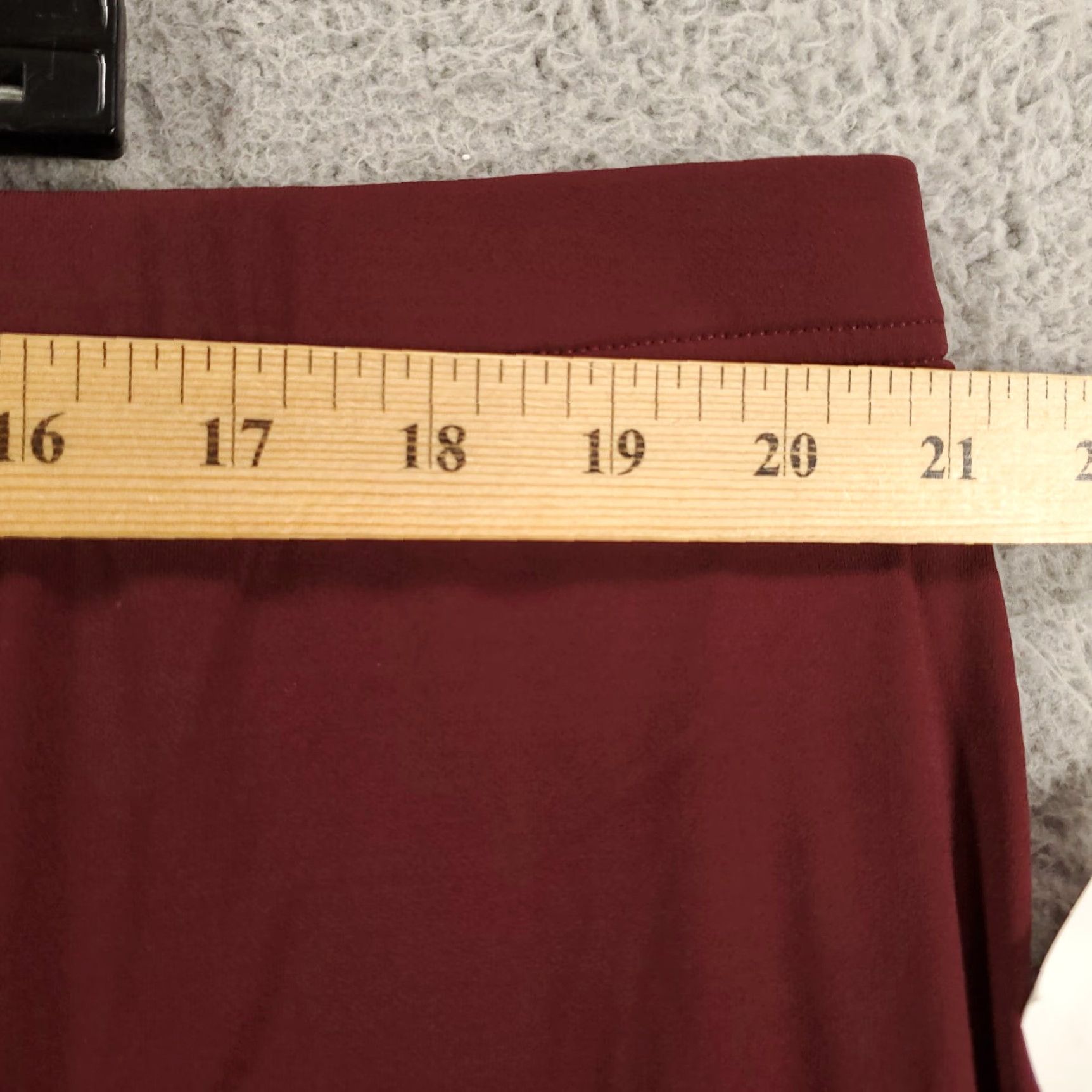Vintage Ashro Skirt Women's 2X Plus Burgundy Short Pencil Stretch Lined NWT Pull On Size 40" / US 18 - 4 Thumbnail