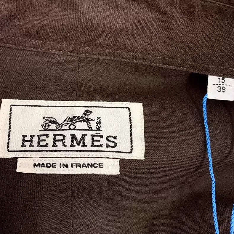 Hermes Hermes Burgundy asymmetric pocket cotton lapel long-sleeve Size XS / US 0-2 / IT 36-38 - 5 Thumbnail