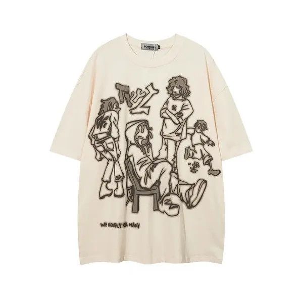VIBE Streetwear Funny Anime Cartoon Graphic Oversized T-Shirt y2k Size US XL / EU 56 / 4 - 1 Thumbnail
