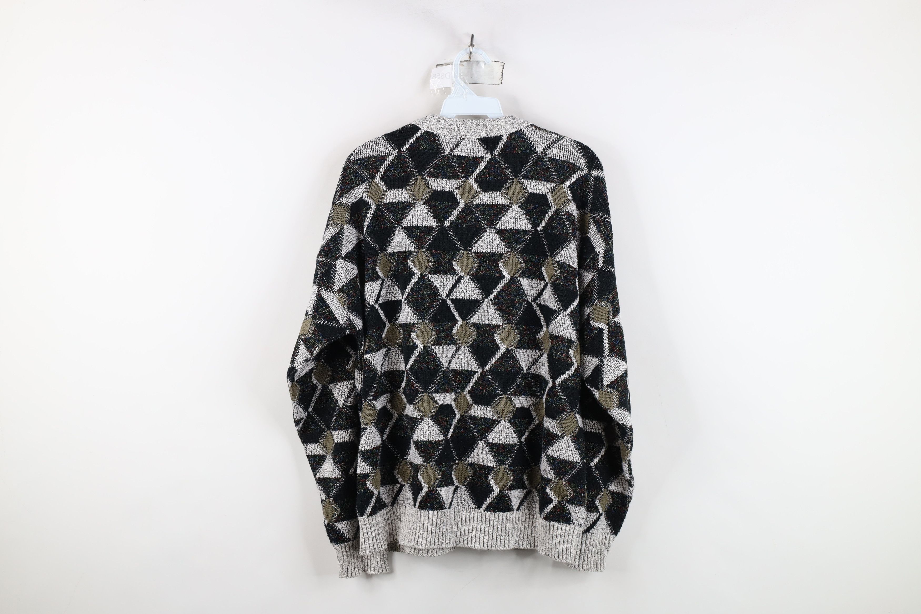 Vintage Vintage 90s Coogi Style Rainbow Geometric Knit Sweater USA Size US L / EU 52-54 / 3 - 9 Thumbnail