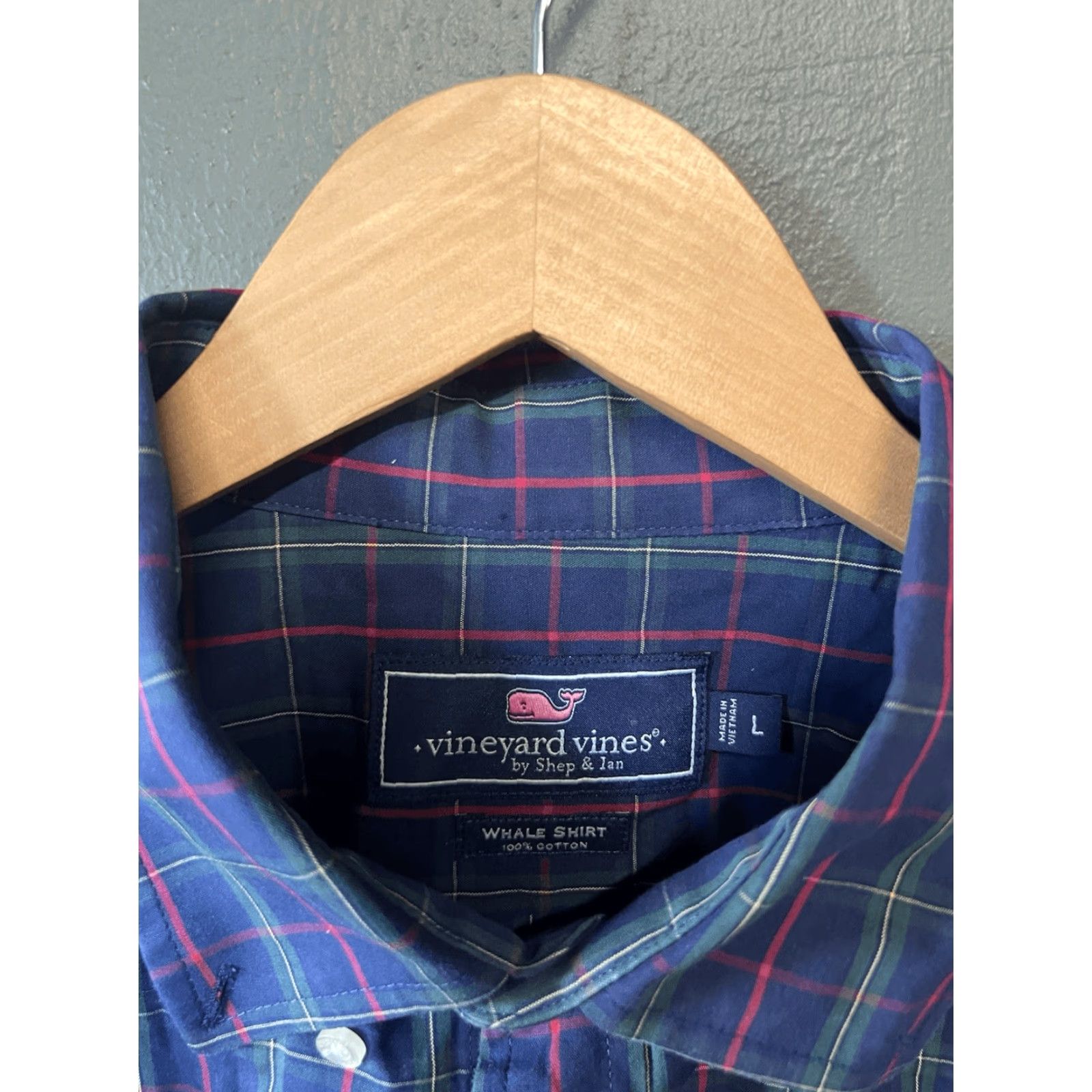 Vineyard Vines Vineyard Vines Mens Blue Plaid Long Sleeve Button-Up Shirt Size L Size US L / EU 52-54 / 3 - 3 Thumbnail