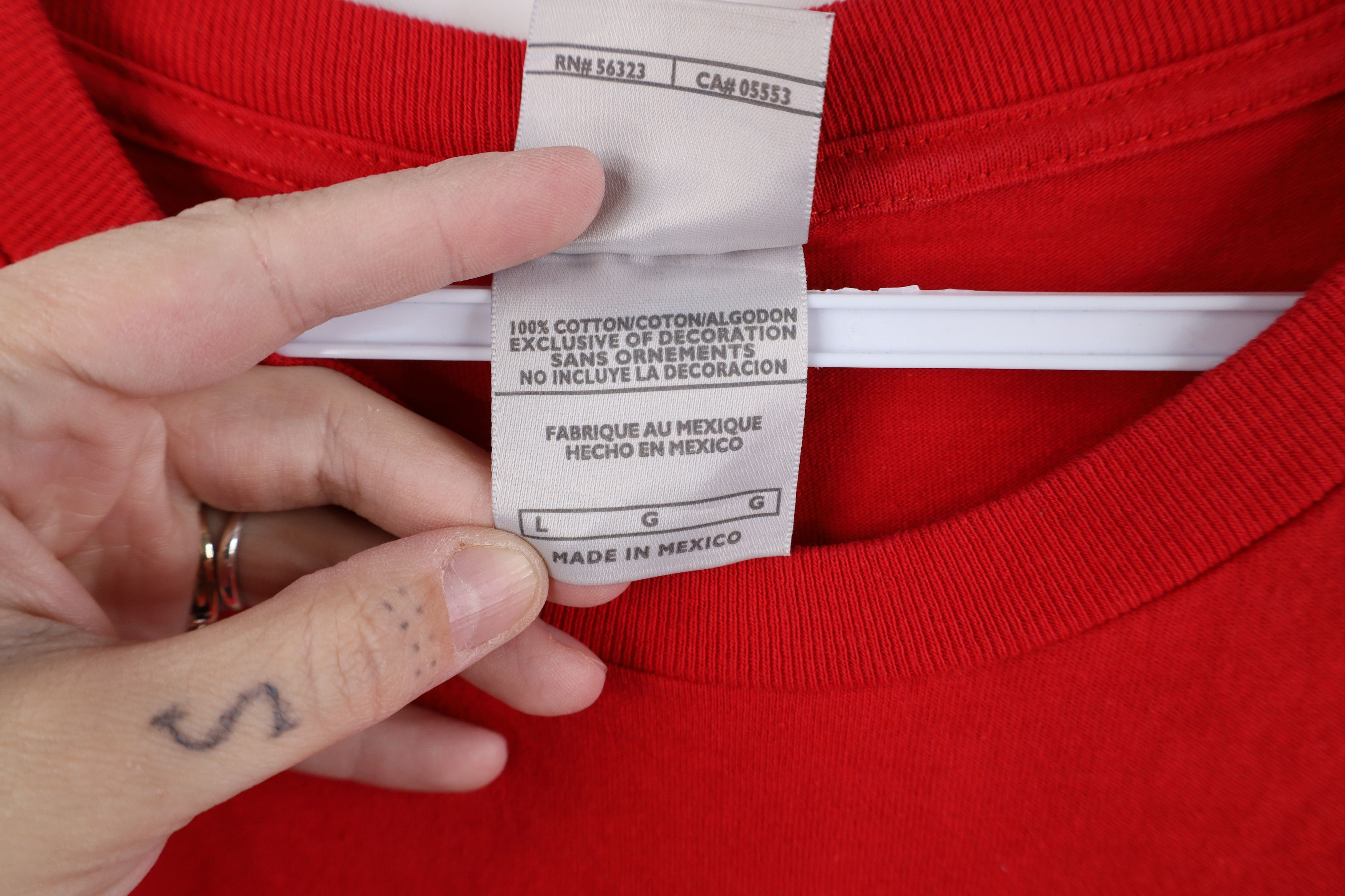 Nike Vintage Y2K Nike Travis Scott Center Swoosh T-Shirt Red Size US L / EU 52-54 / 3 - 10 Thumbnail
