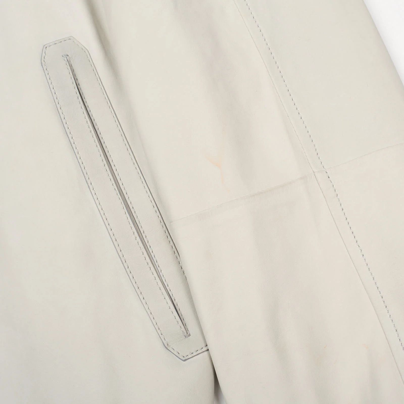 Berluti BERLUTI Paris Cream Calfskin Leather Unlined Bomber Jacket Size US M / EU 48-50 / 2 - 10 Thumbnail