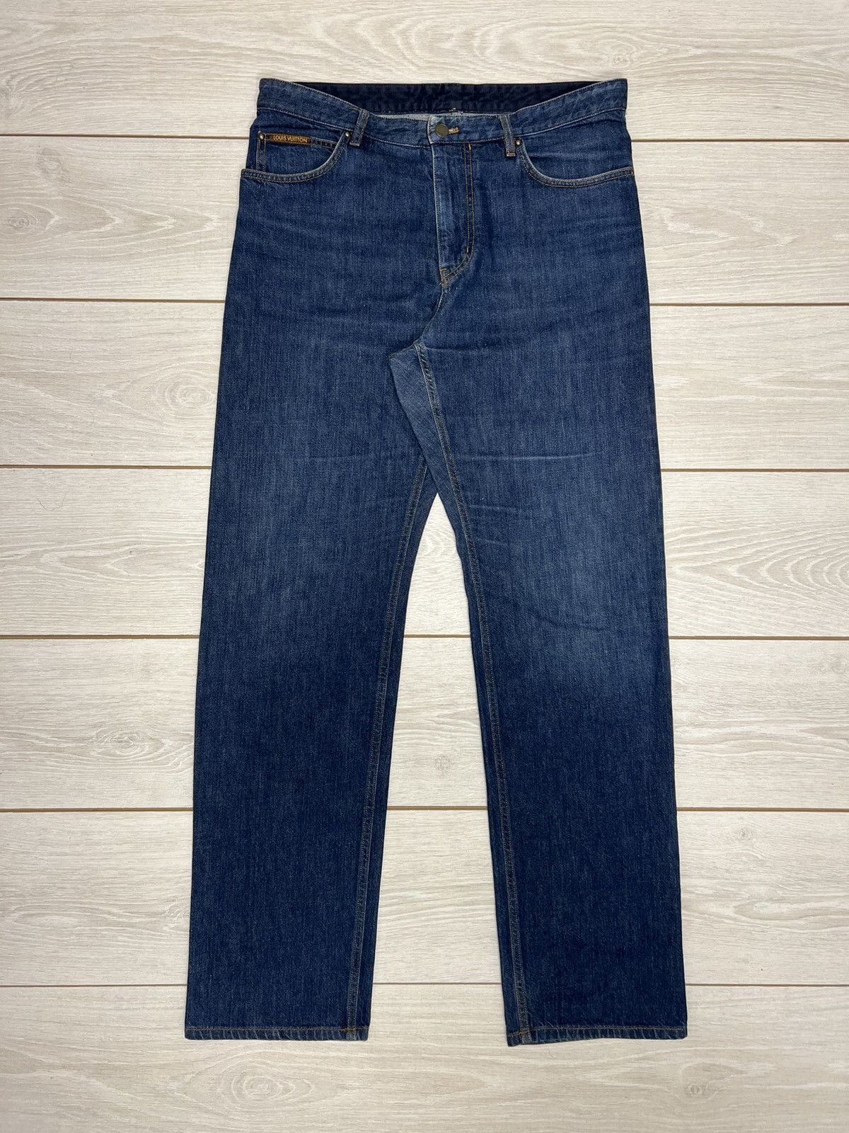 Helbers LOUIS VUITTON Pants Denim LV Embroidered leather Logo Size US 32 / EU 48 - 5 Thumbnail