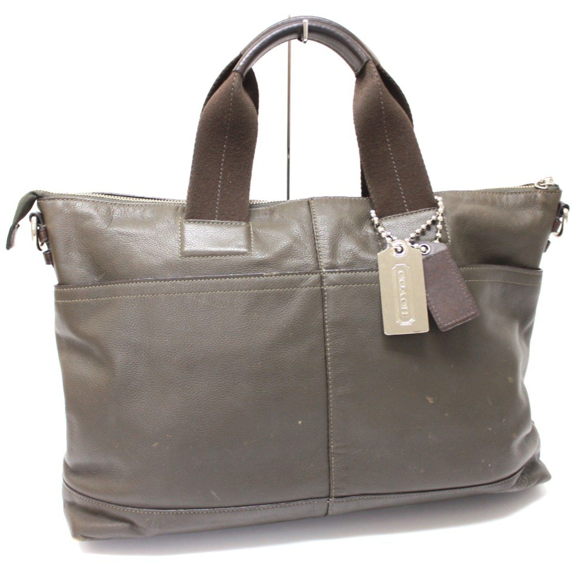 Coach coach 70490 Bag Hand Bag Tote Bag Green khaki Size ONE SIZE - 1 Thumbnail