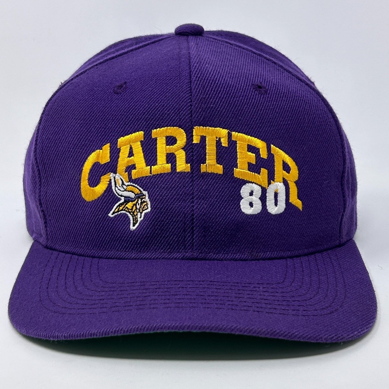 NFL Vintage 90s Minnesota Vikings Cris Carter Hat Baseball Cap Size ONE SIZE - 1 Thumbnail