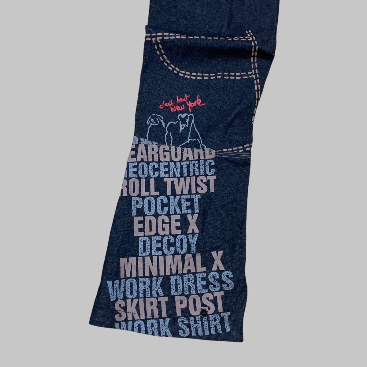 MARITHE FRANCOIS GIRBAUD - Vtg Flared Unique Printed Jeans