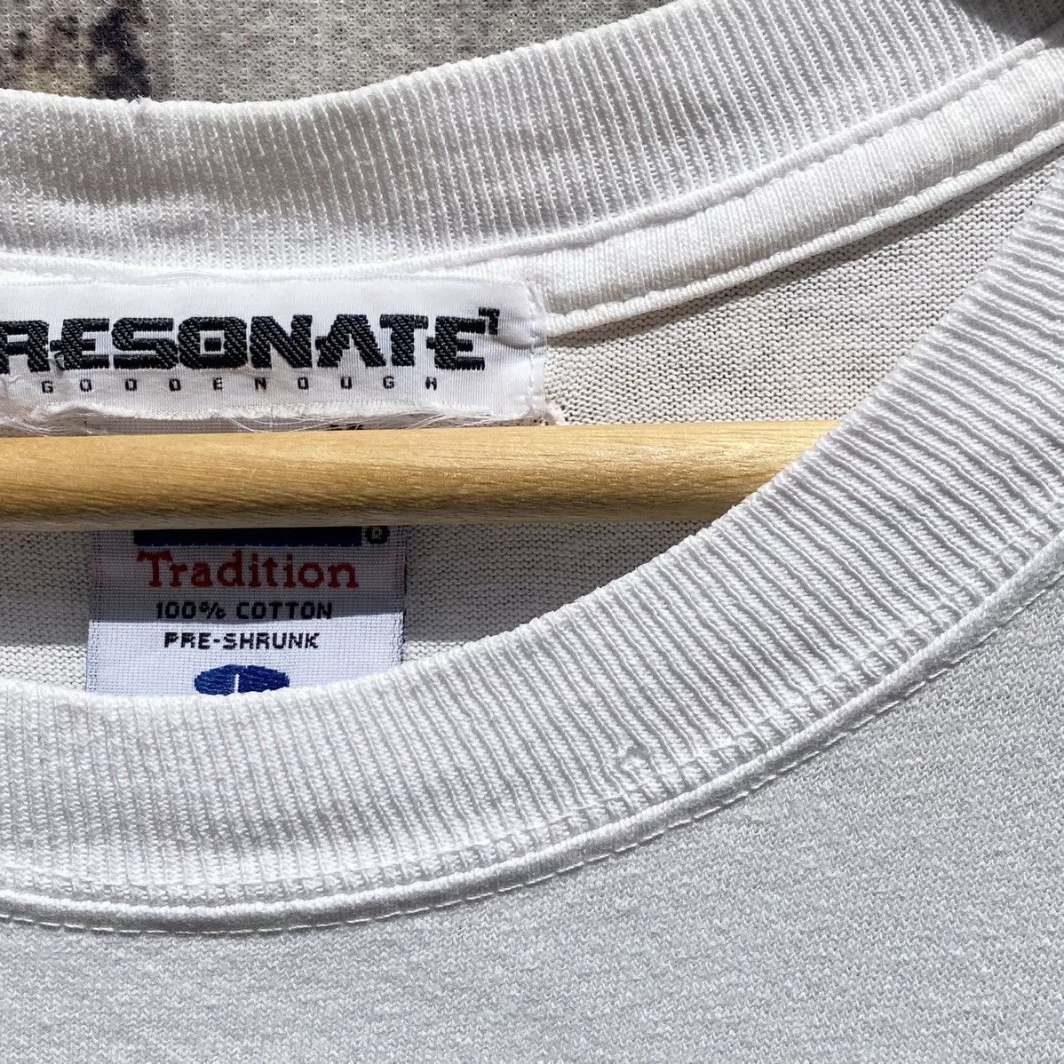 GOODENOUGH × Hiroshi Fujiwara × Vintage Vintage 90s Resonate Goodenough Shirt Goodenough Distressed Size US L / EU 52-54 / 3 - 9 Thumbnail
