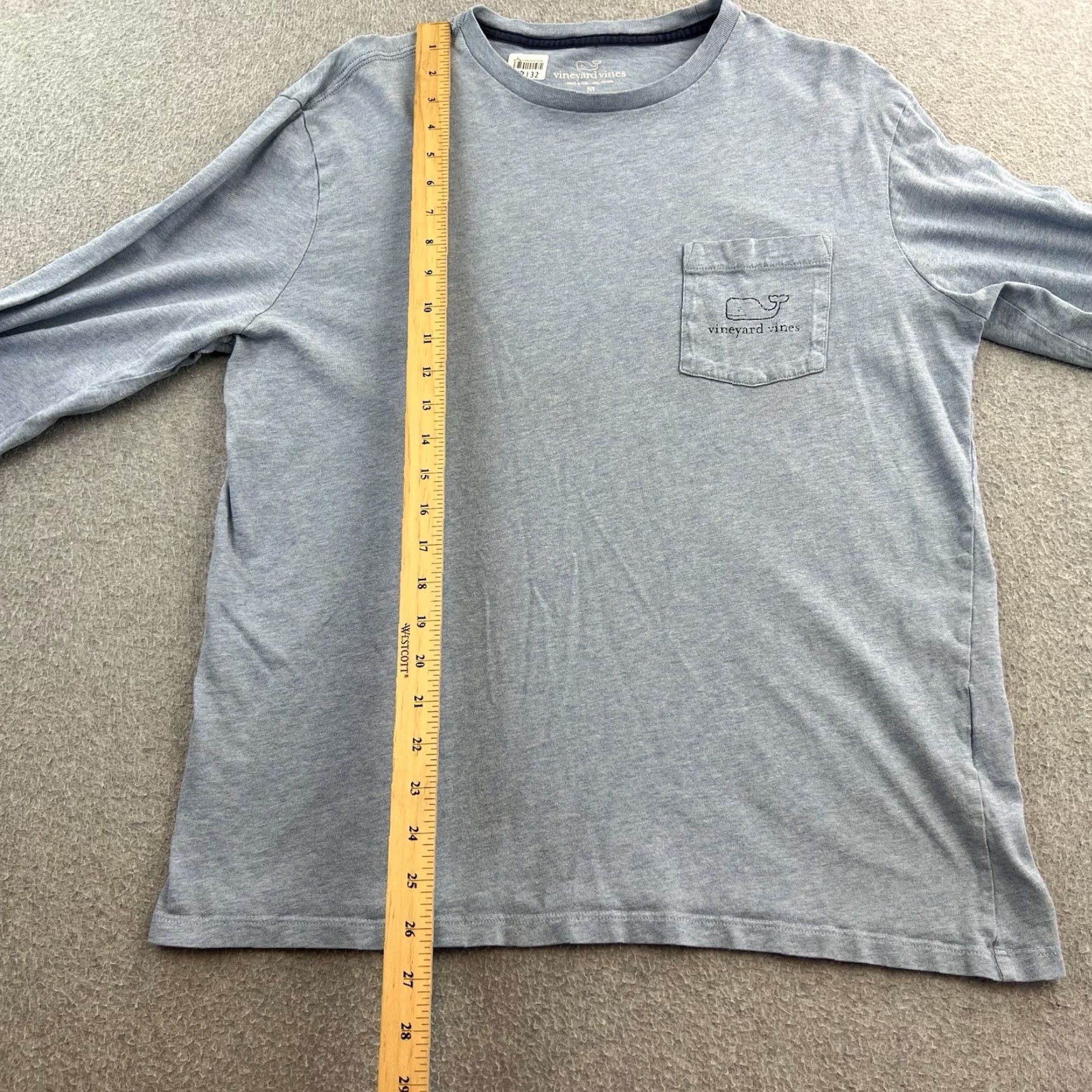 Vineyard Vines Vineyard Vines Shirt Mens Medium Blue Long Sleeve Pocket Whale Logo Spellout Size US M / EU 48-50 / 2 - 3 Thumbnail