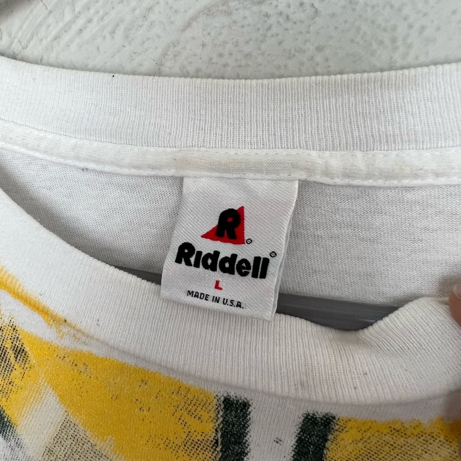 Riddell Vintage Green Bay Packers AOP Shirt 1996 SINGLE STITCH RARE Size US L / EU 52-54 / 3 - 7 Thumbnail