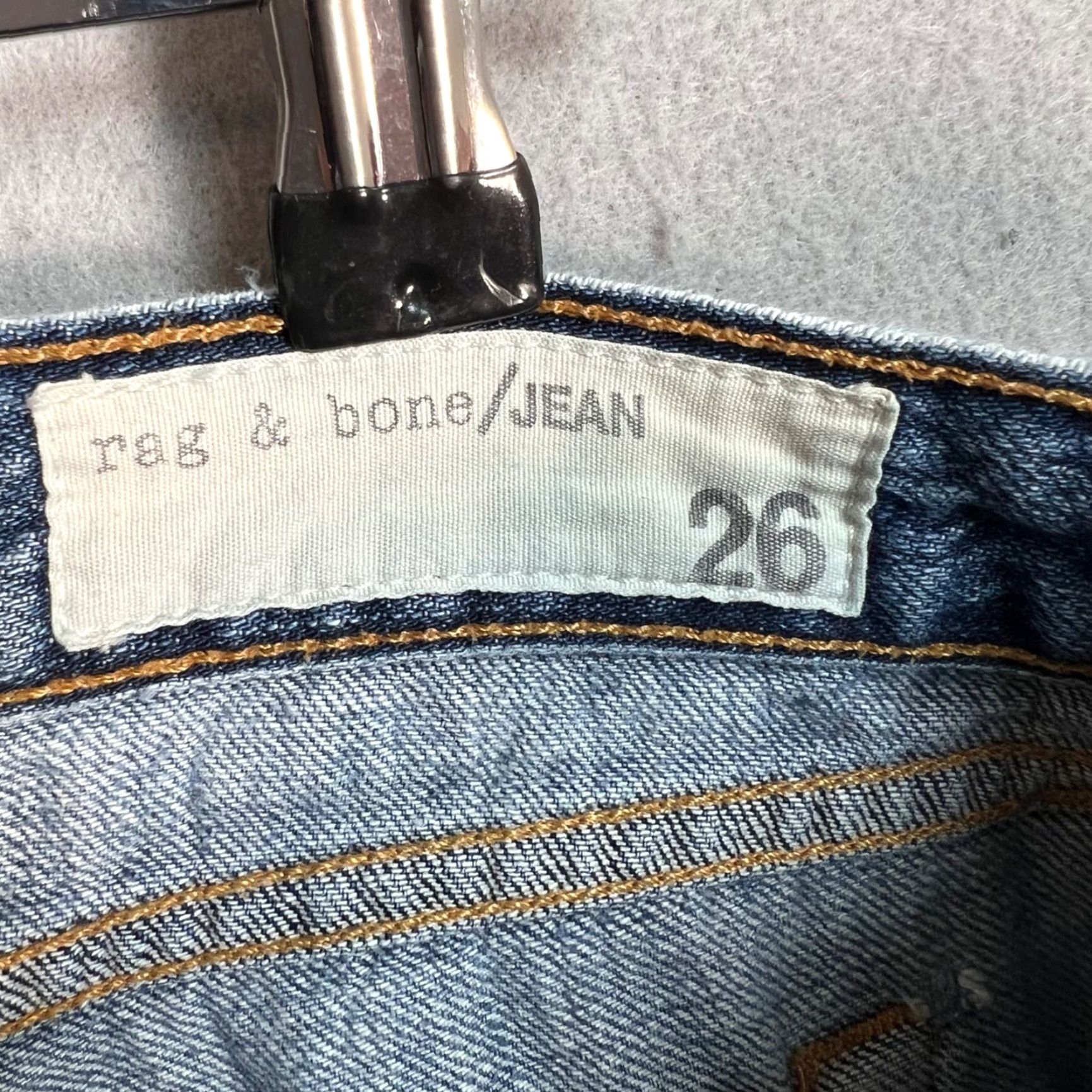 Rag & Bone VINTAGE Rag & Bone Boyfriend Jeans Distressed Blue Denim Jeans Size 26 Cropped Buckley Size 26" / US 2 / IT 38 - 3 Thumbnail